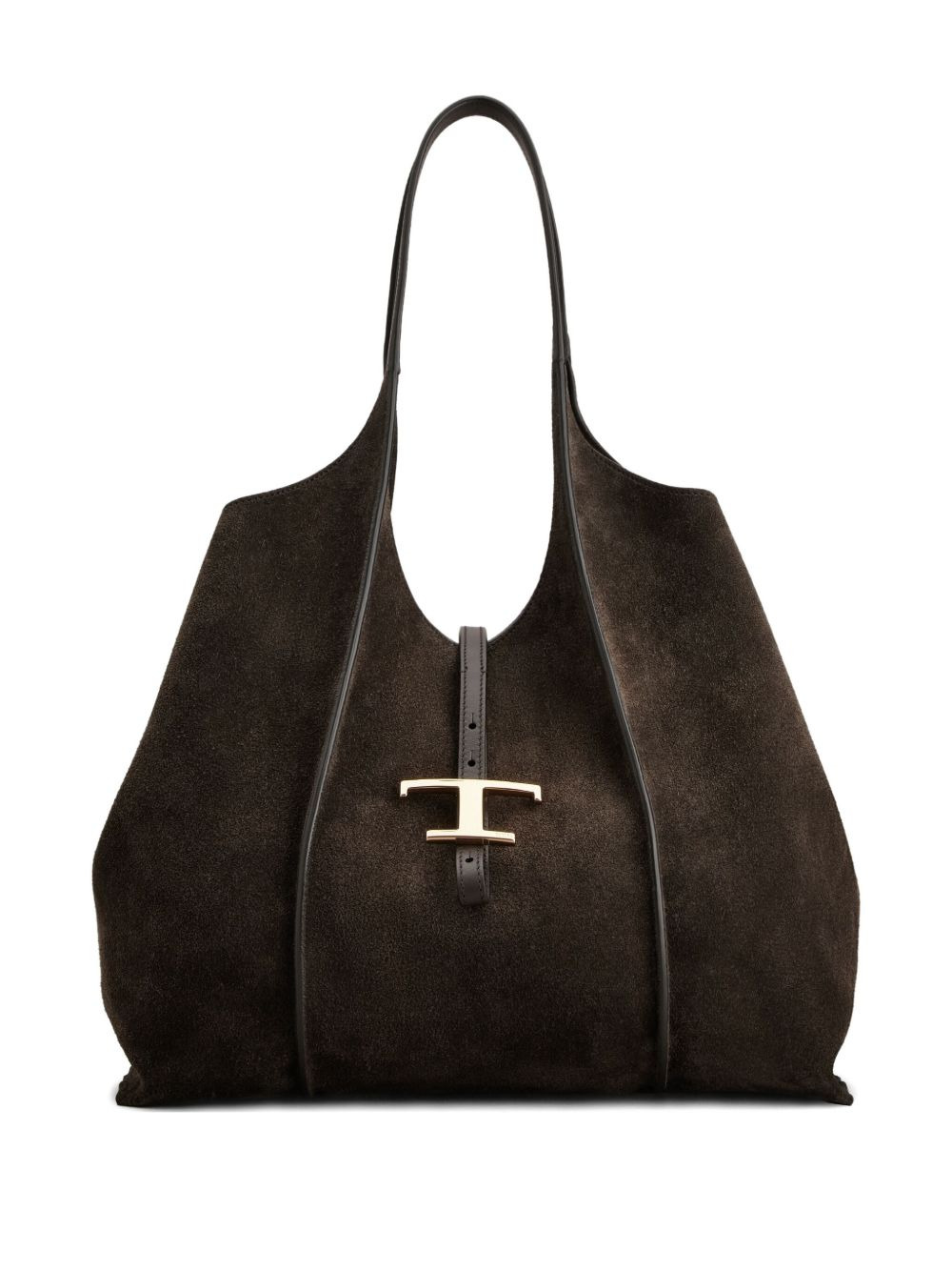 medium T-Bar suede shoulder bag - 1