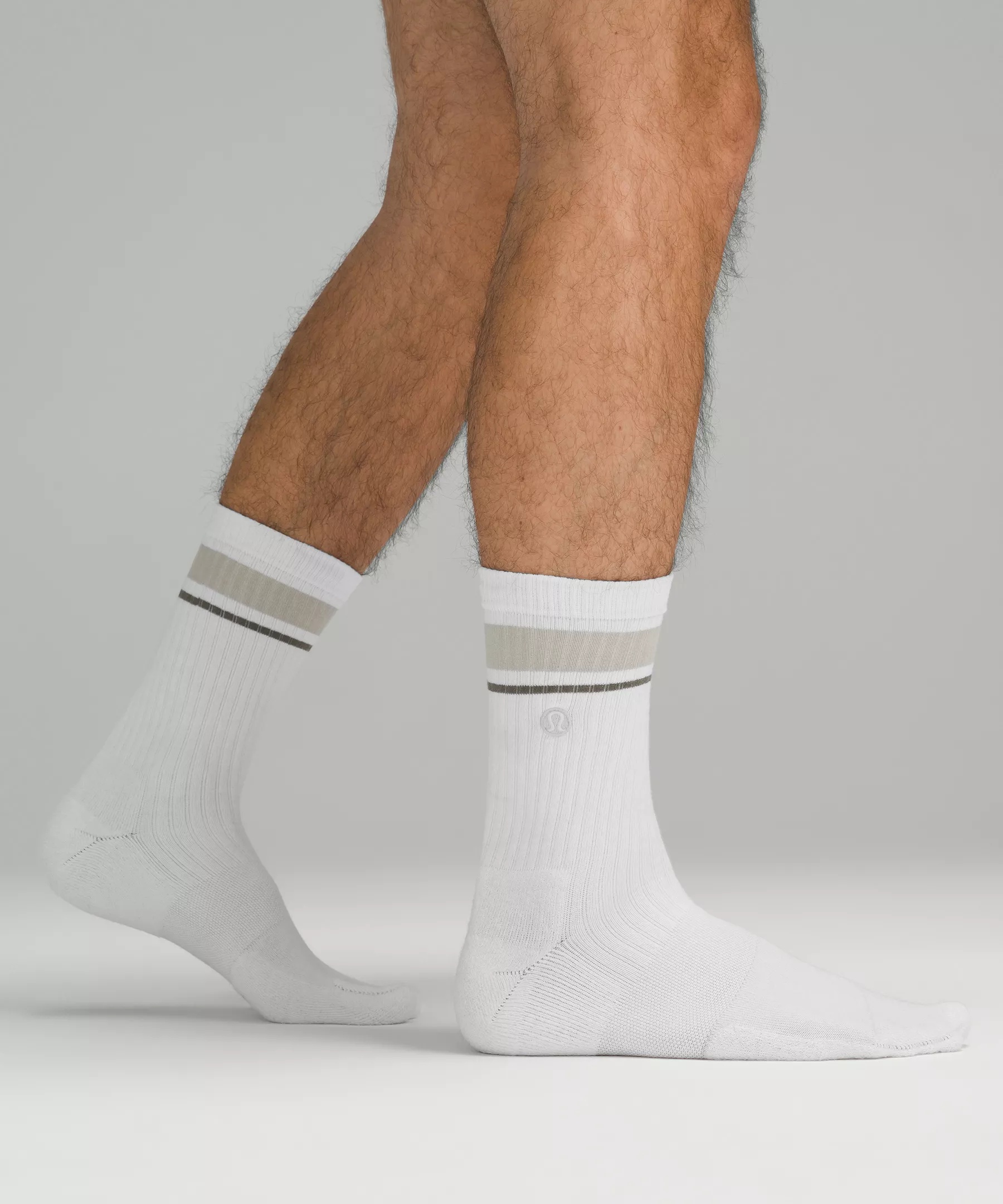 Men's Daily Stride Ribbed Comfort Crew Socks - 1