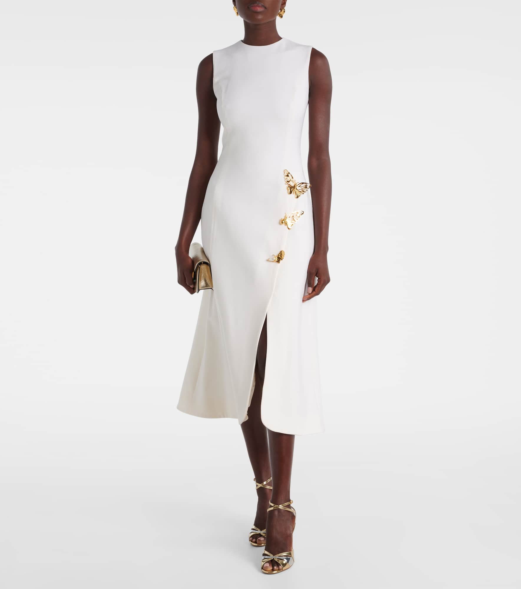 Embellished wool-blend cocktail dress - 2