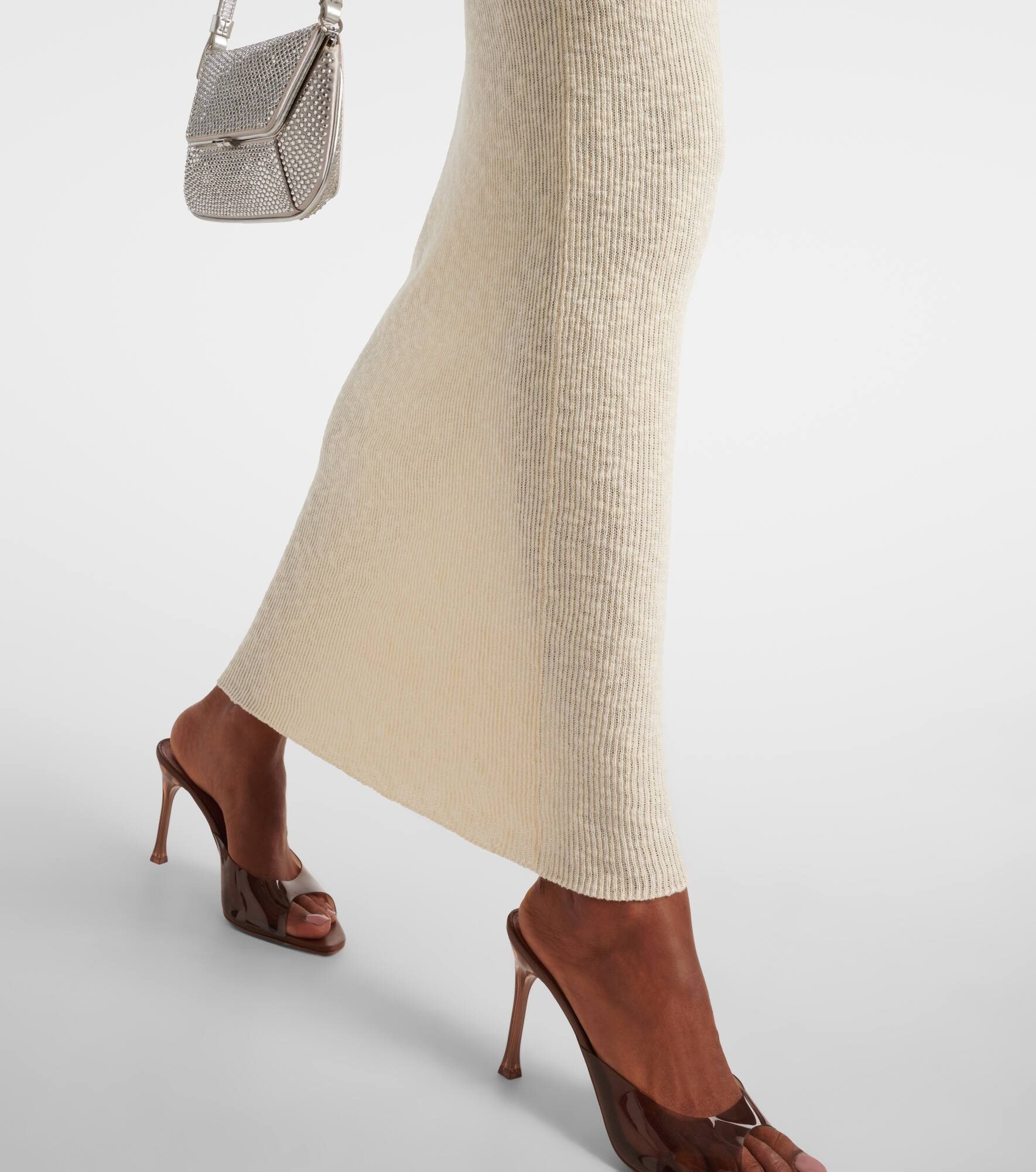 Crochet linen and cotton maxi dress - 5