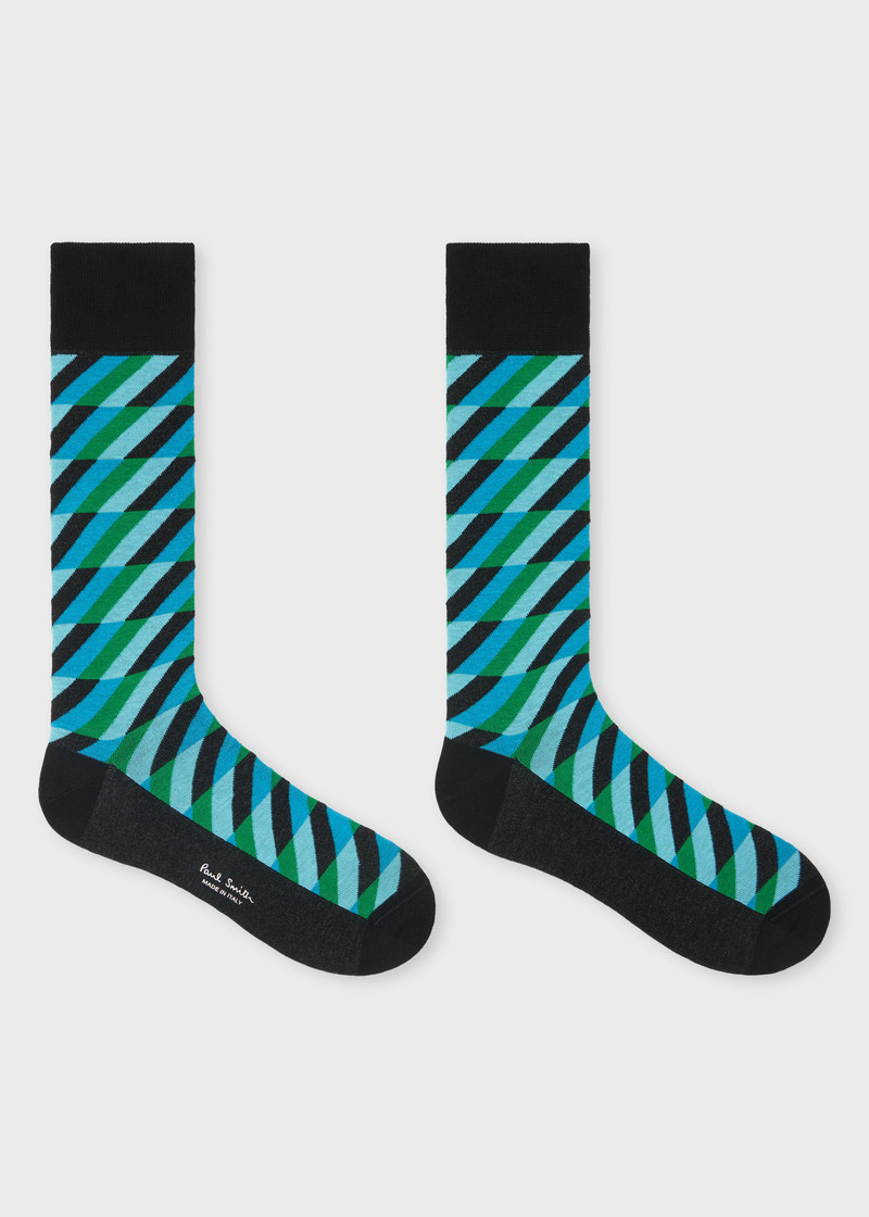 Paul Smith Zig Zag Cotton-Blend Socks outlook