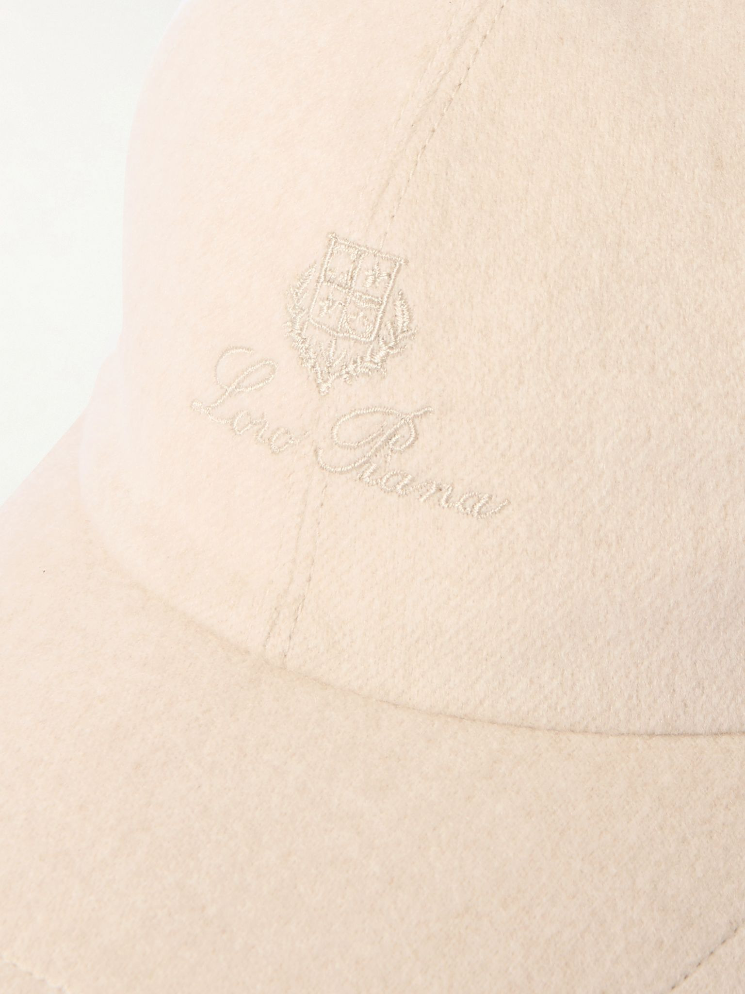 Logo-Embroidered Storm System® Cashmere Baseball Cap Beige - 4