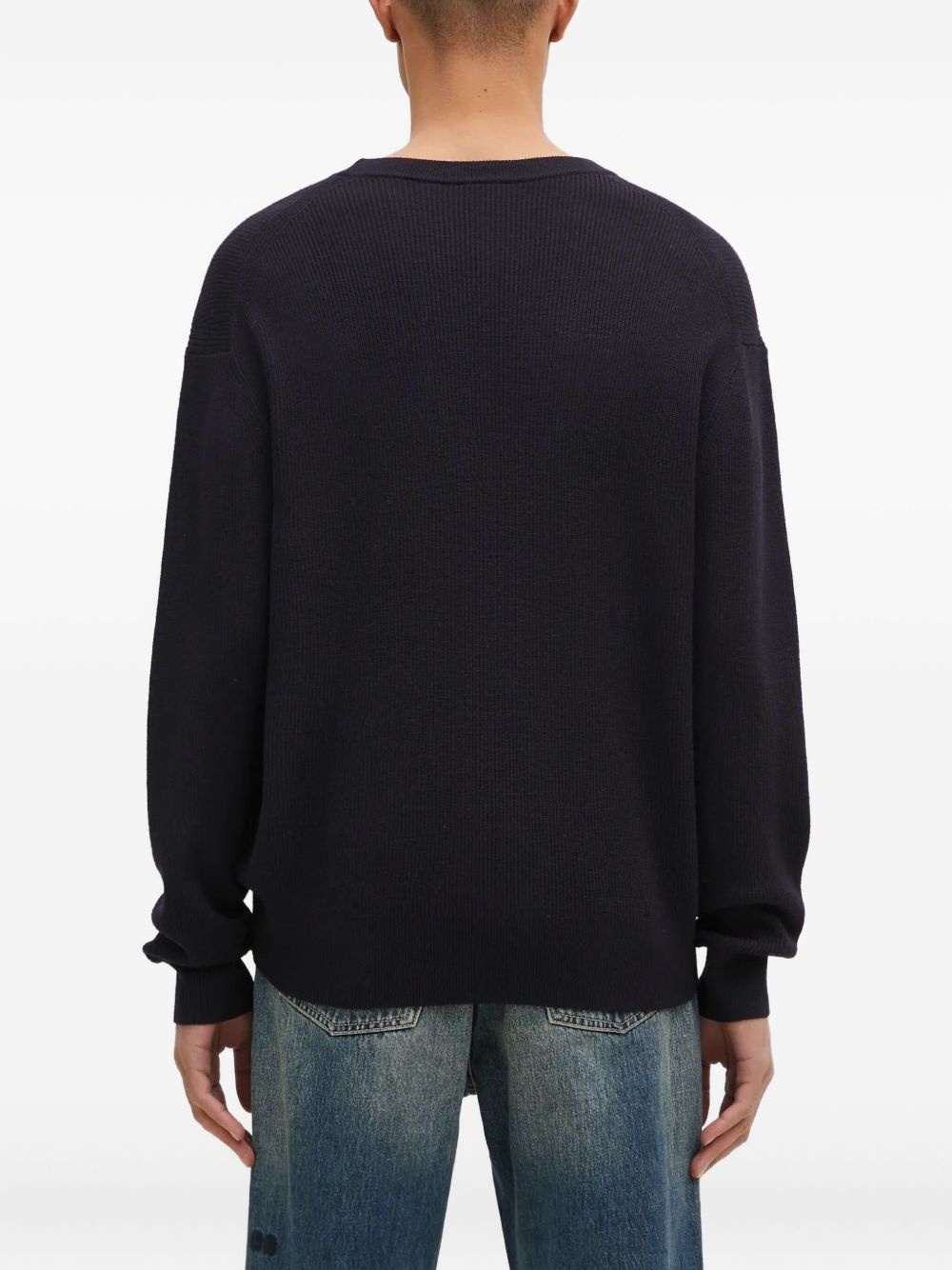 ribbed-knit crew-neck sweater - 3