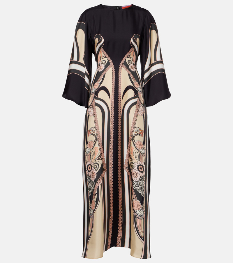 Sorella printed silk maxi dress 1
