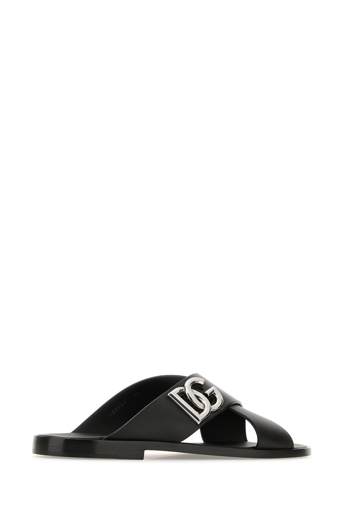 Black leather slippers - 3