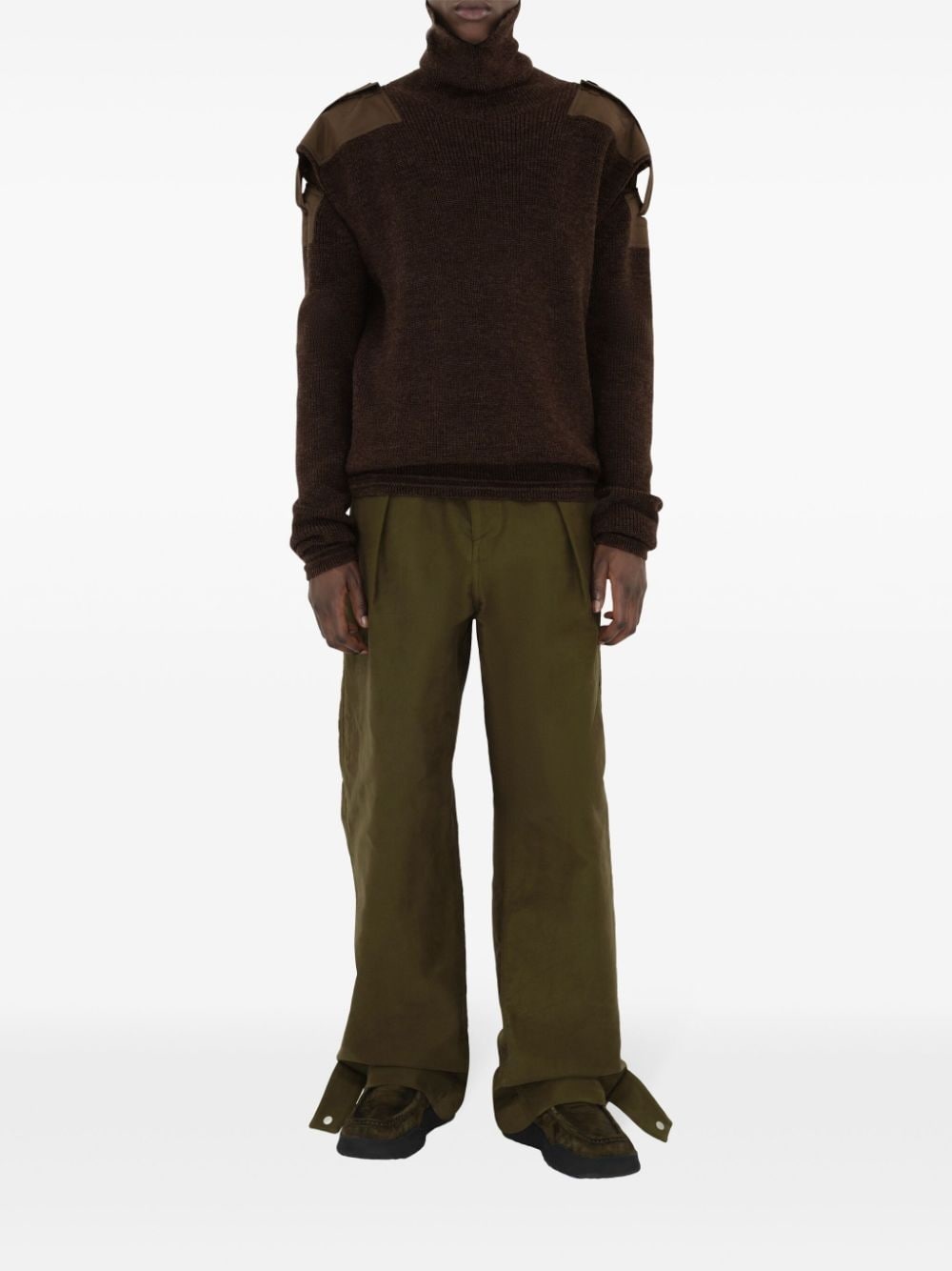 detachable-sleeve wool jumper - 2