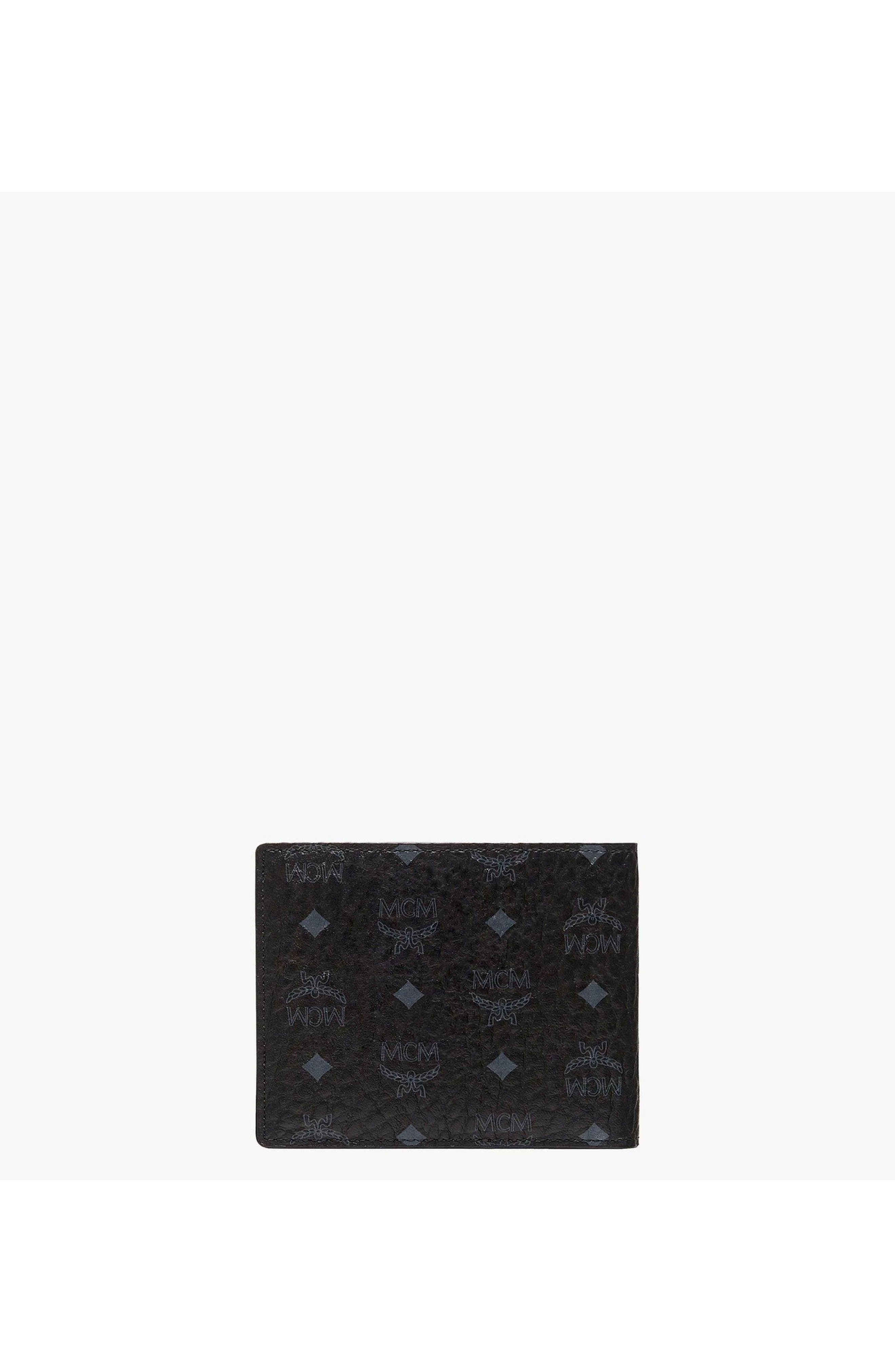 MCM Bifold Wallet in Visetos With Card Case in Black at Nordstrom - 1