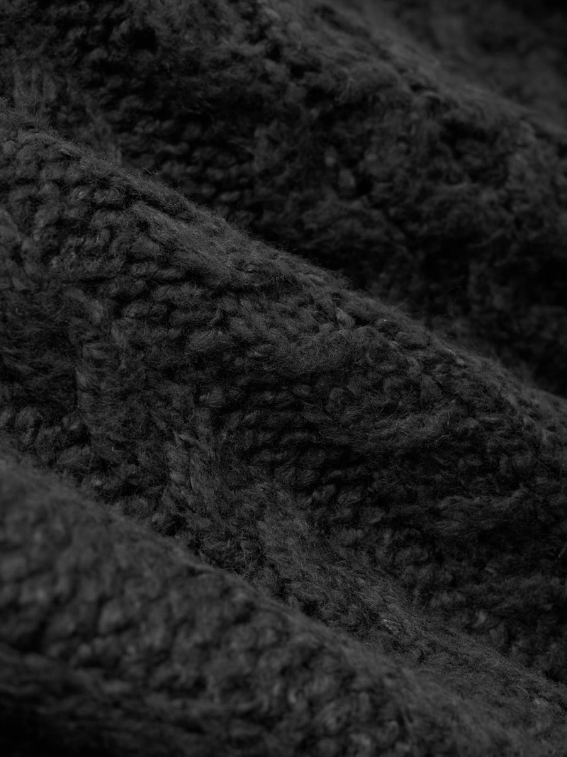 ESSENTIALS Cable Knit Hoodie outlook