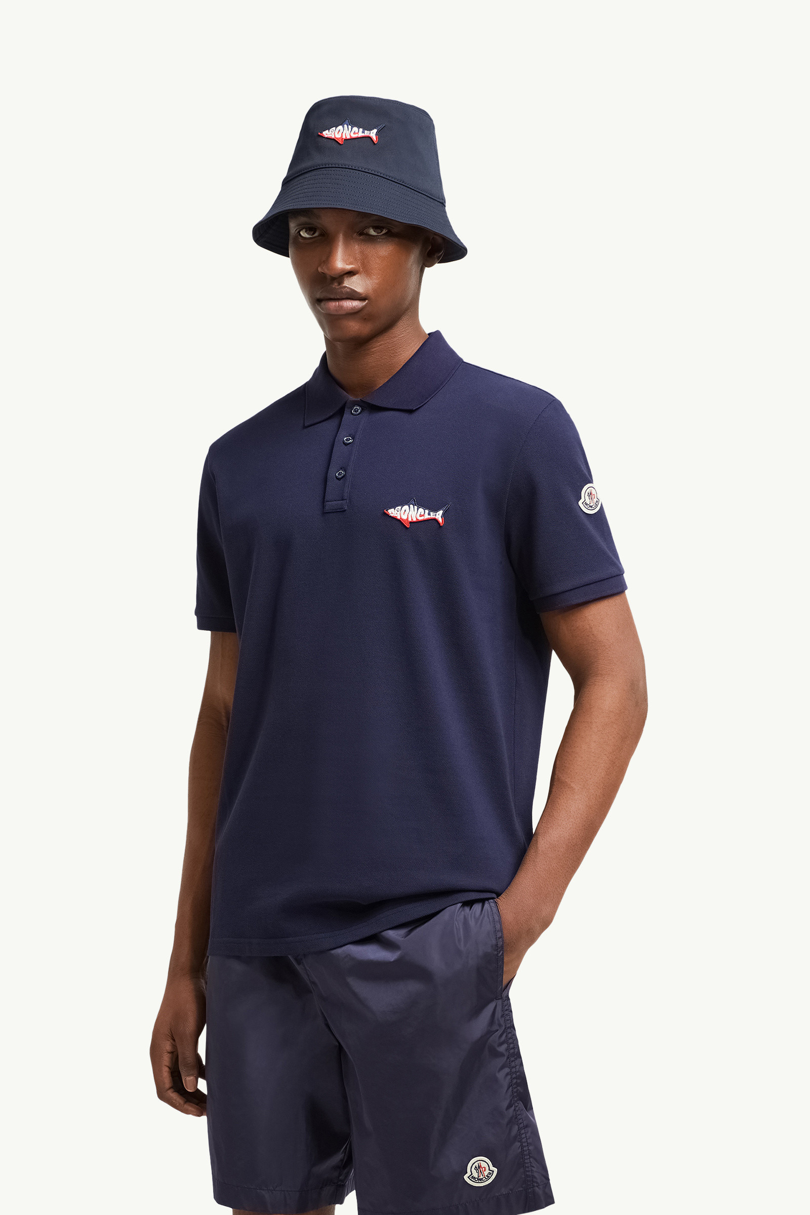 Shark Patch Cotton Piquet Polo Shirt - 2