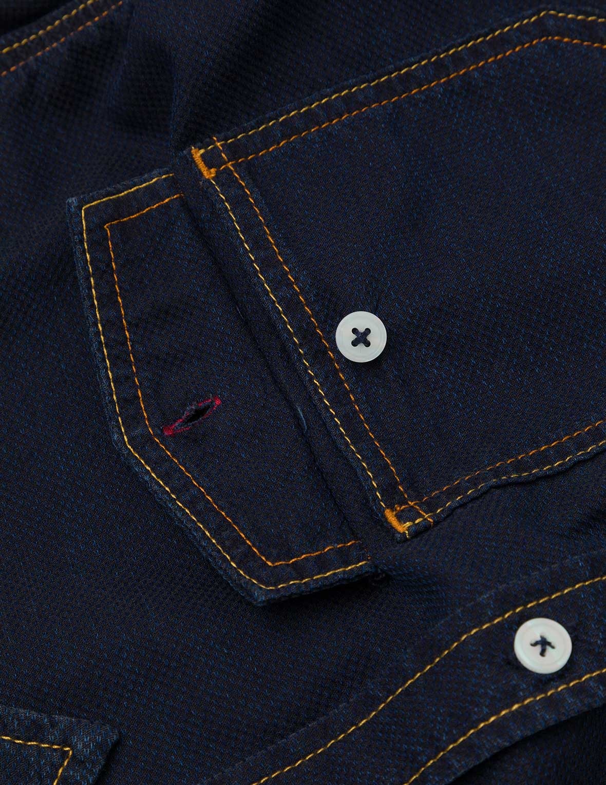 Seagull Print Regular Fit Denim Shirt - 8