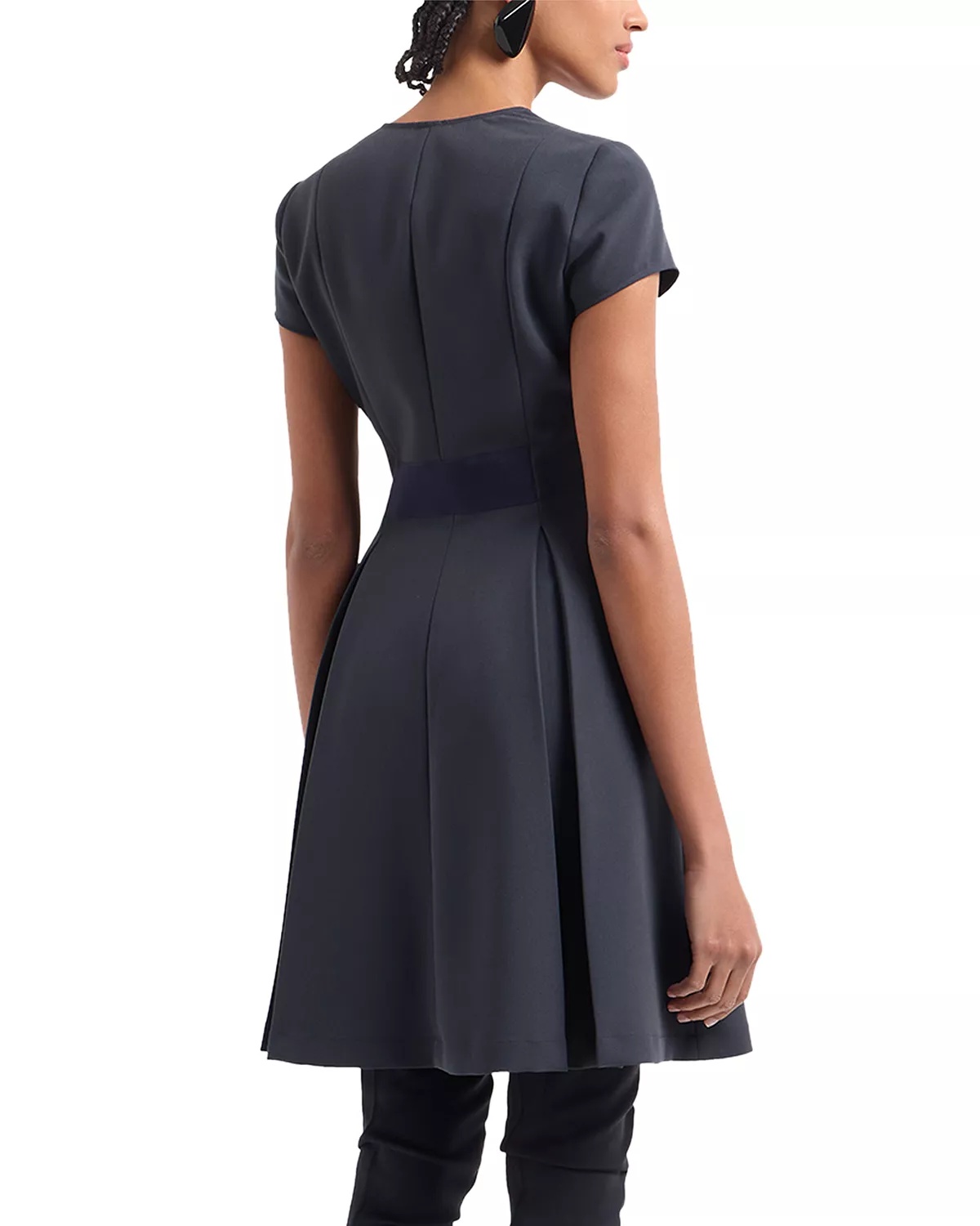 Techno Cady Pleated Dress - 4