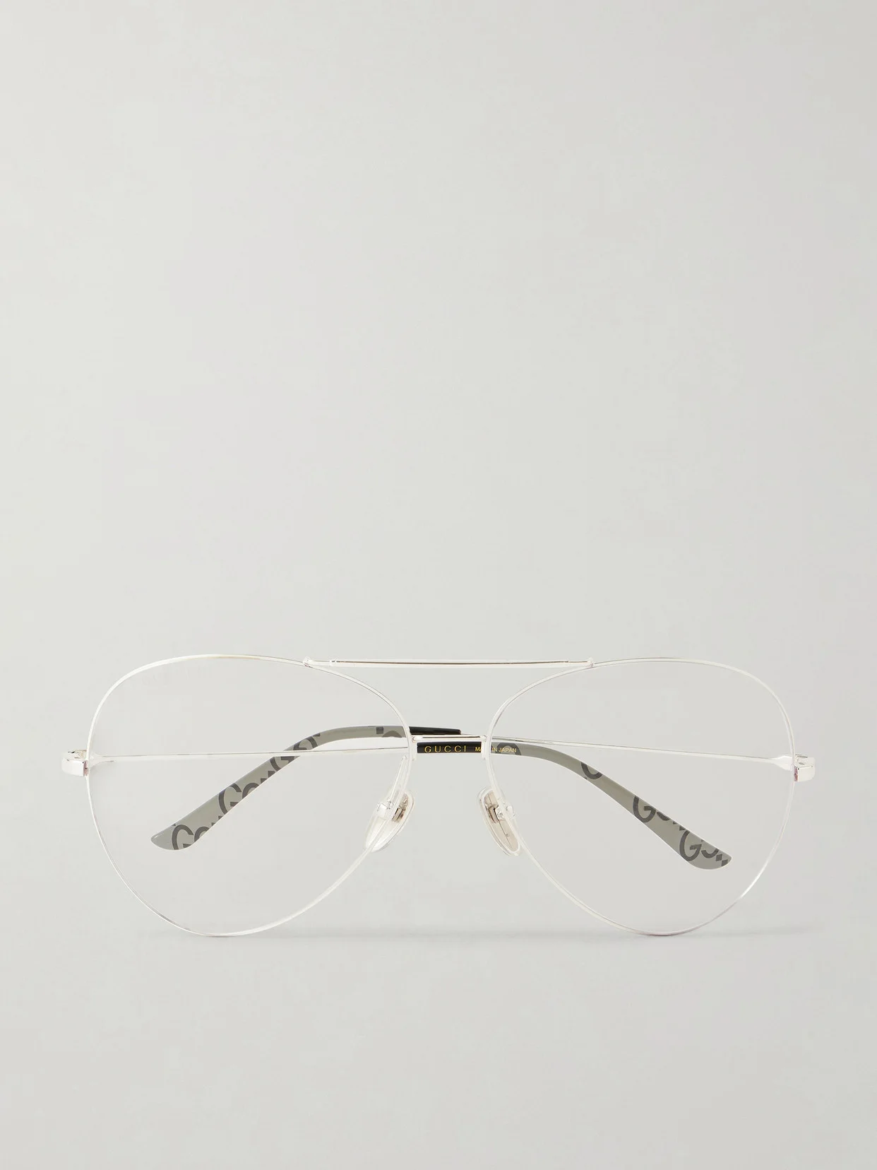 Aviator-style Silver-tone Sunglasses - 1