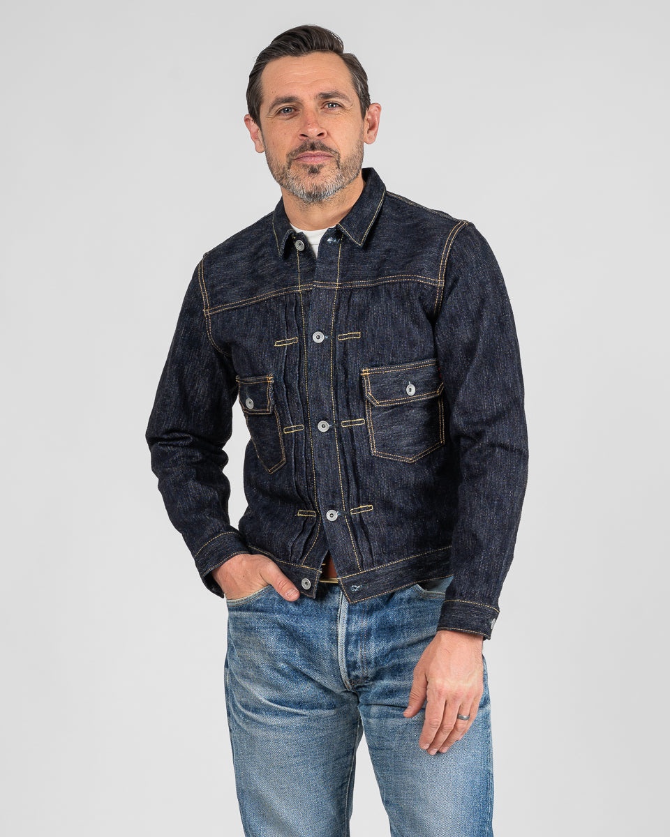IHJ-507-SLB 16oz Slubby Selvedge Denim Type II Jacket - Indigo - 2