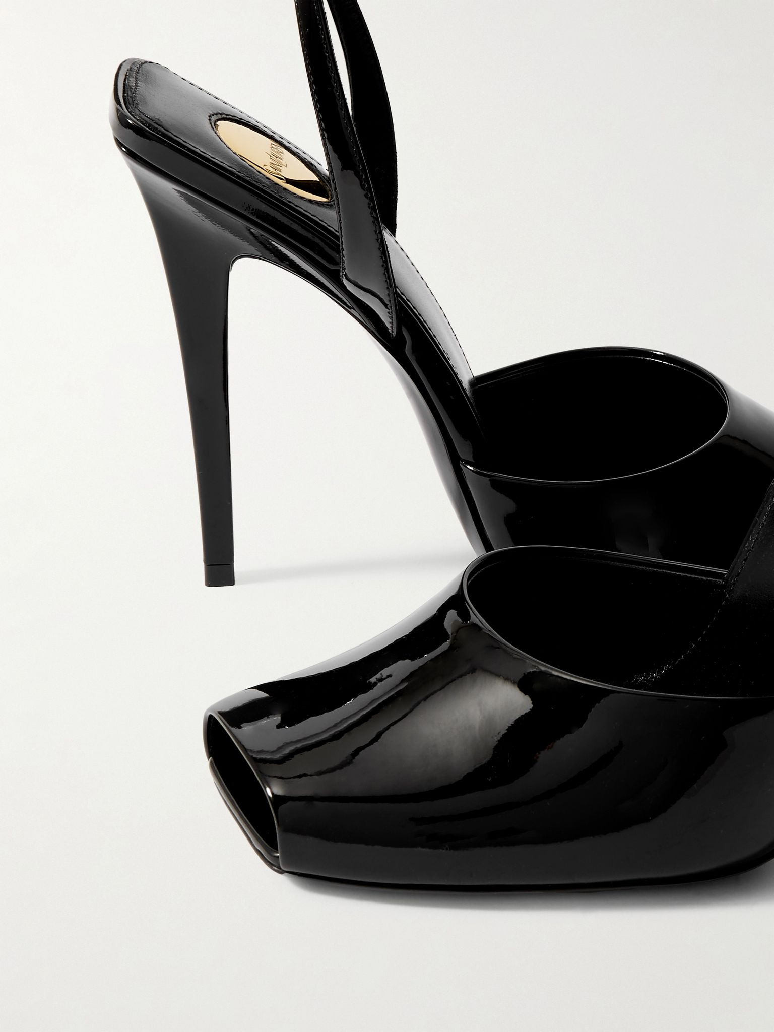 La Scandale patent-leather mules Black - 4