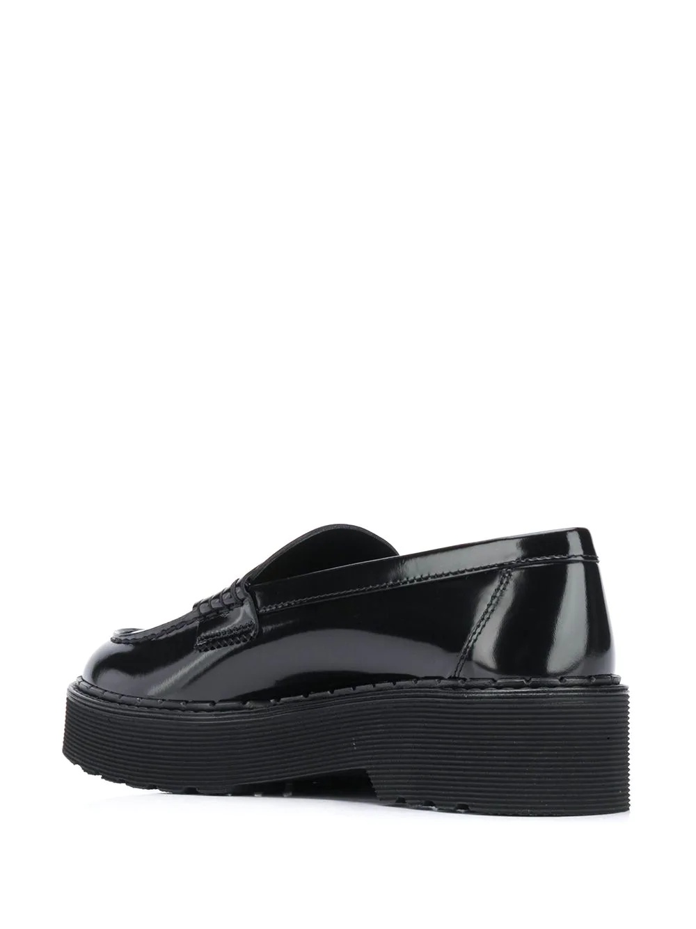 platform leather loafers - 3