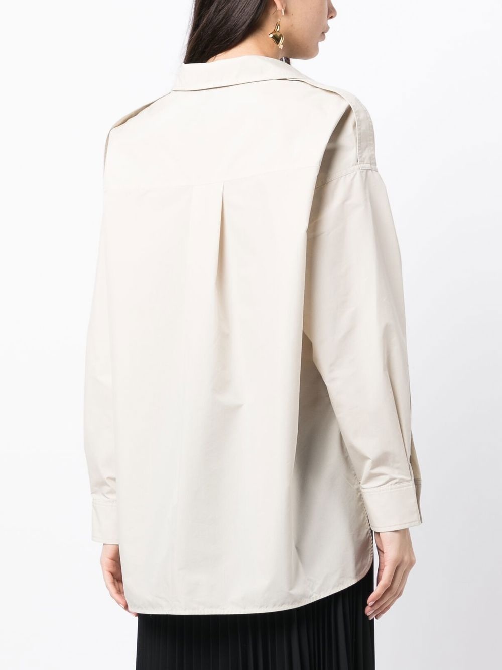 flat-collar long-sleeved shirt - 4