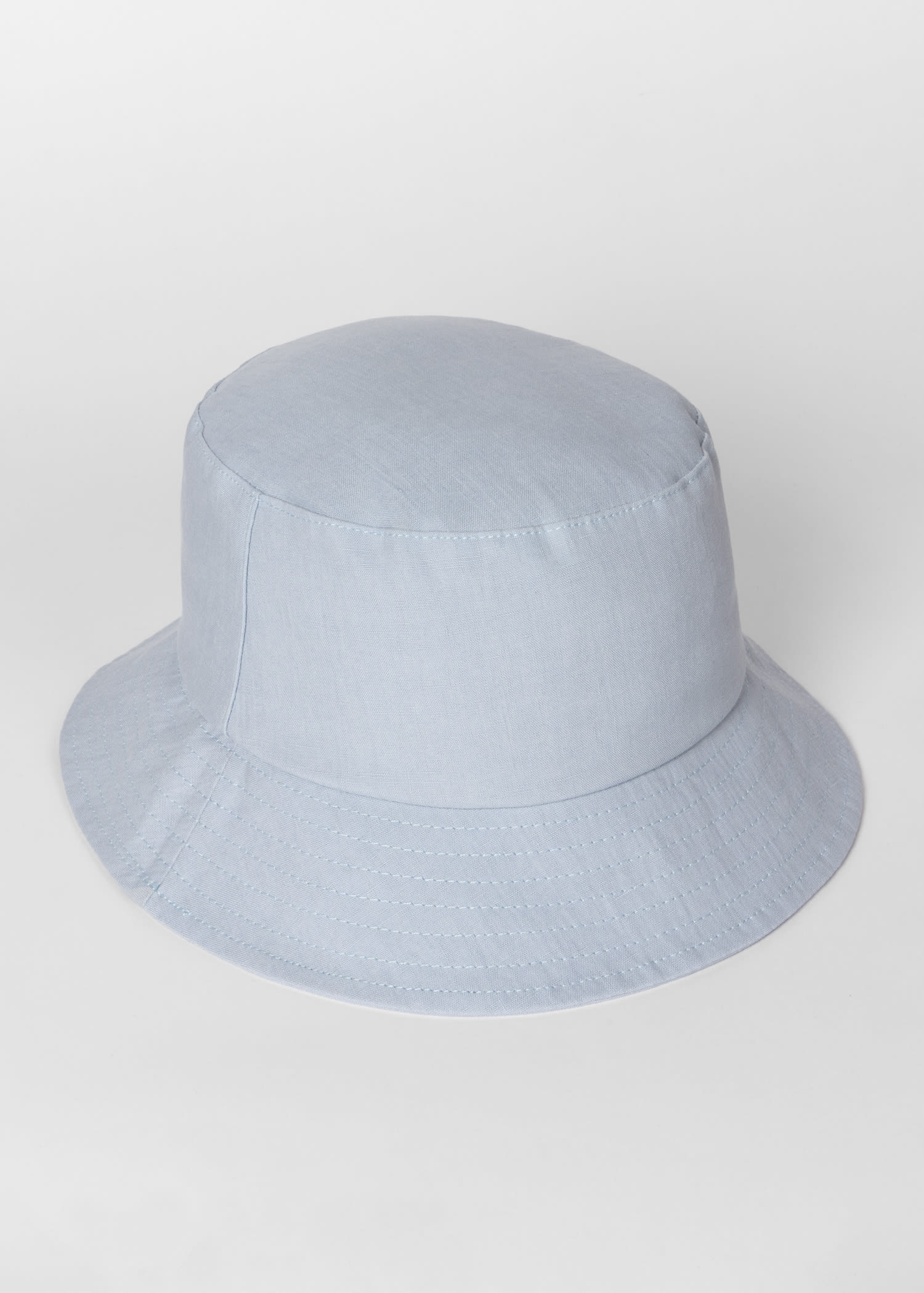 Linen Signature Stripe Trim Bucket Hat - 3