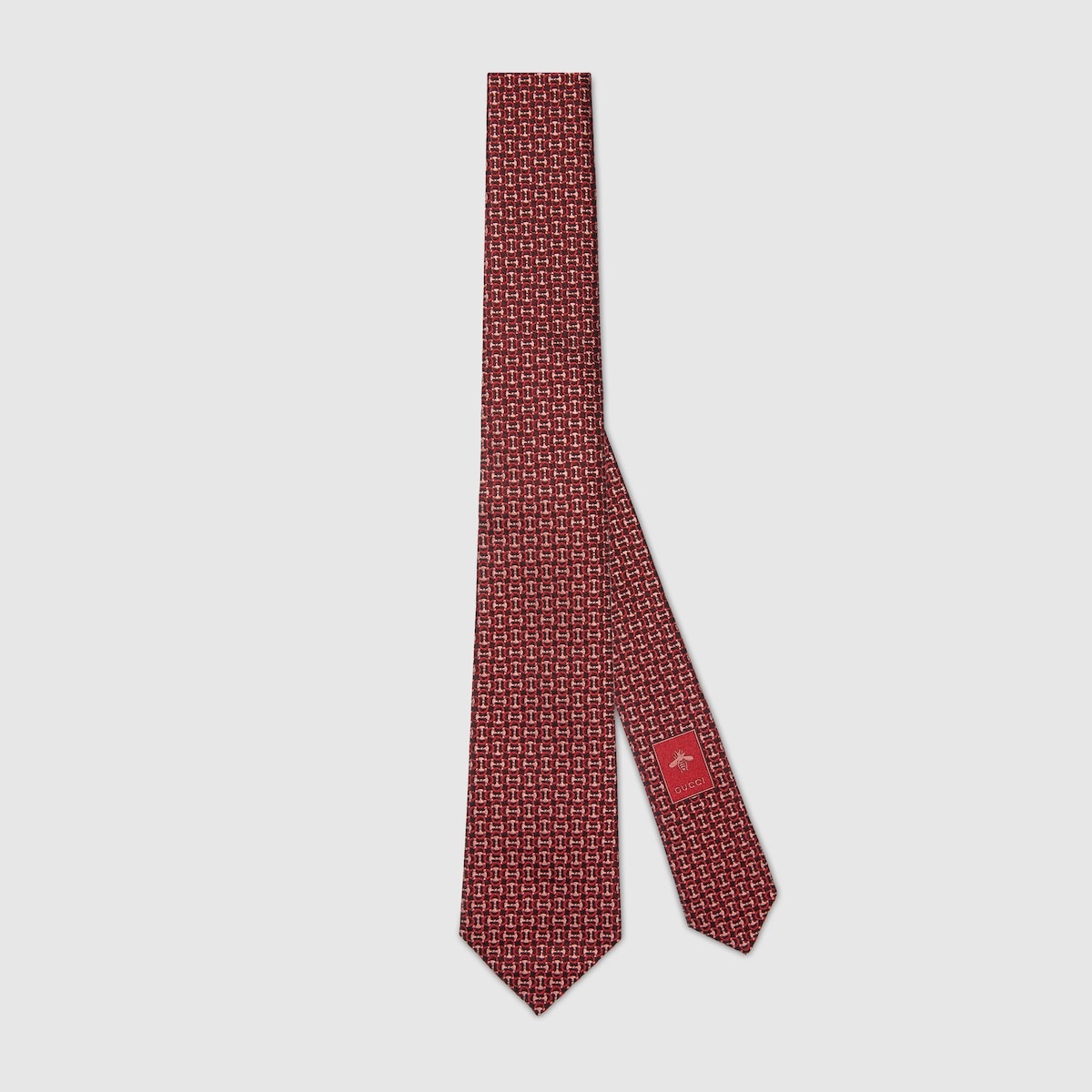 Horsebit silk jacquard tie - 1