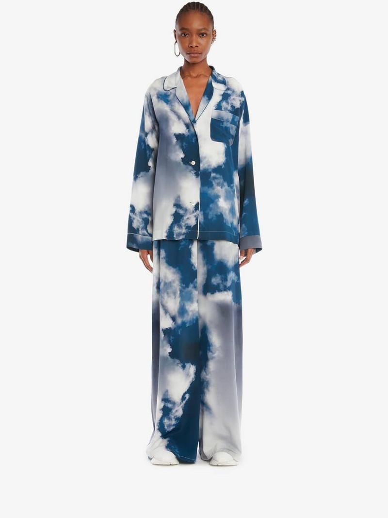 Alexander McQueen Blue Sky Pyjama Trouser in Blue outlook