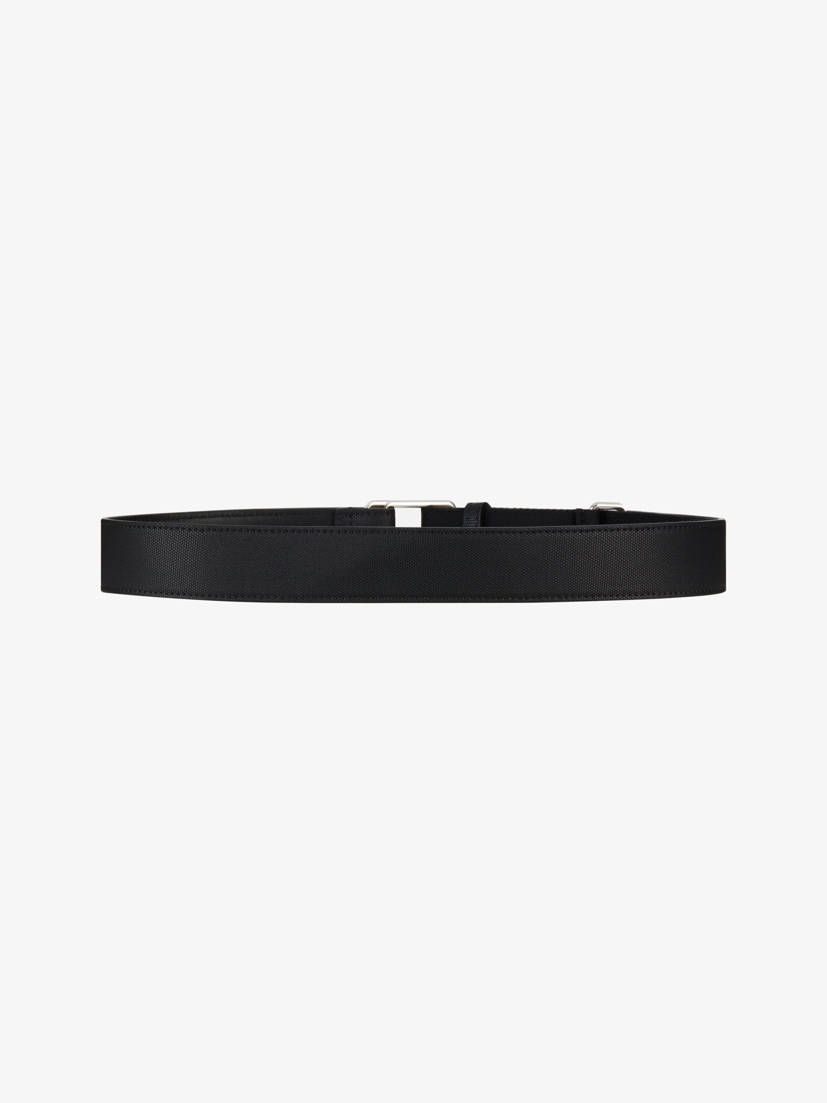 GIVENCHY DOUBLE BUCKLE BELT IN LEATHER AND CANVAS - 3