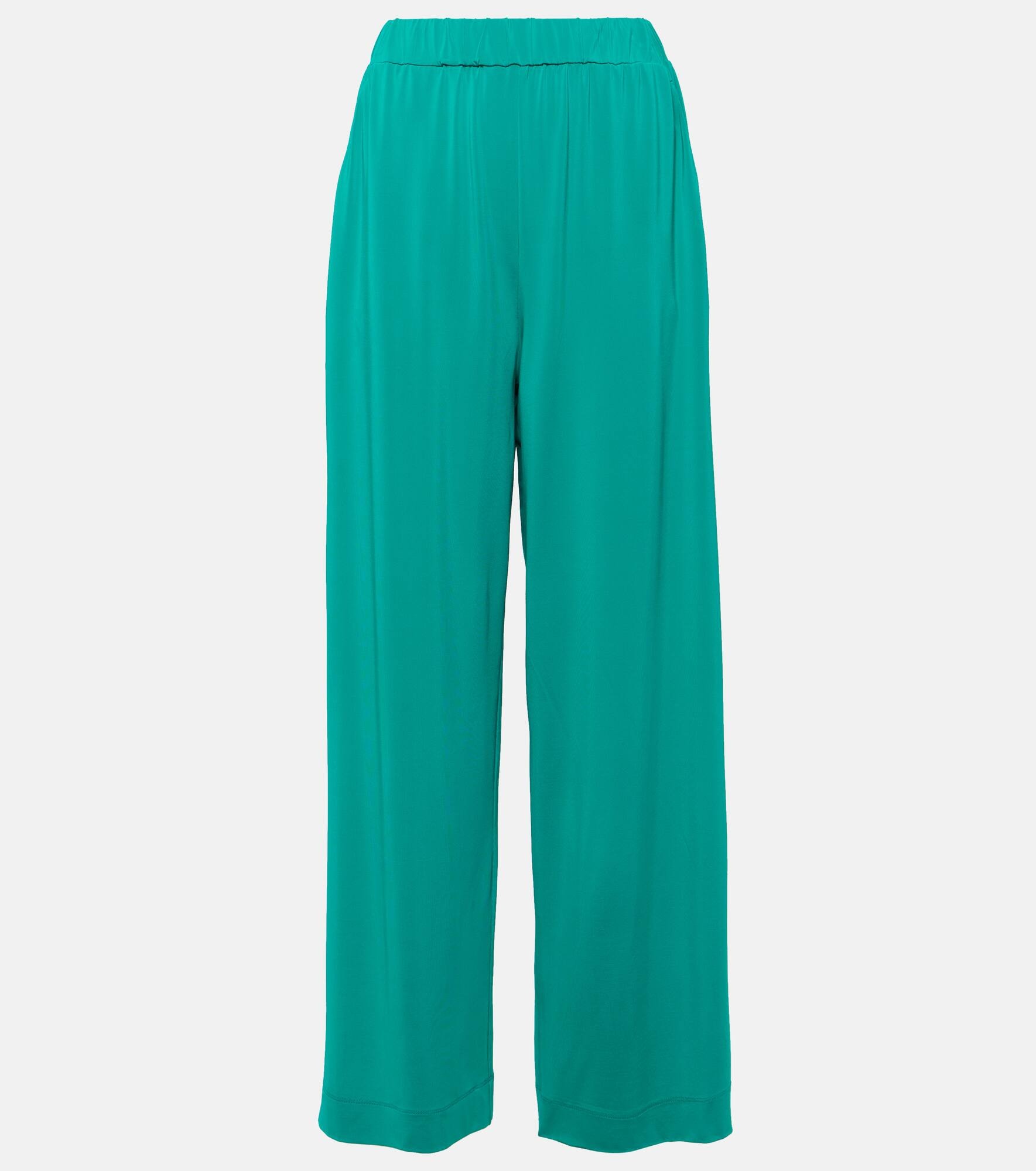 Ring jersey crêpe wide-leg pants - 1