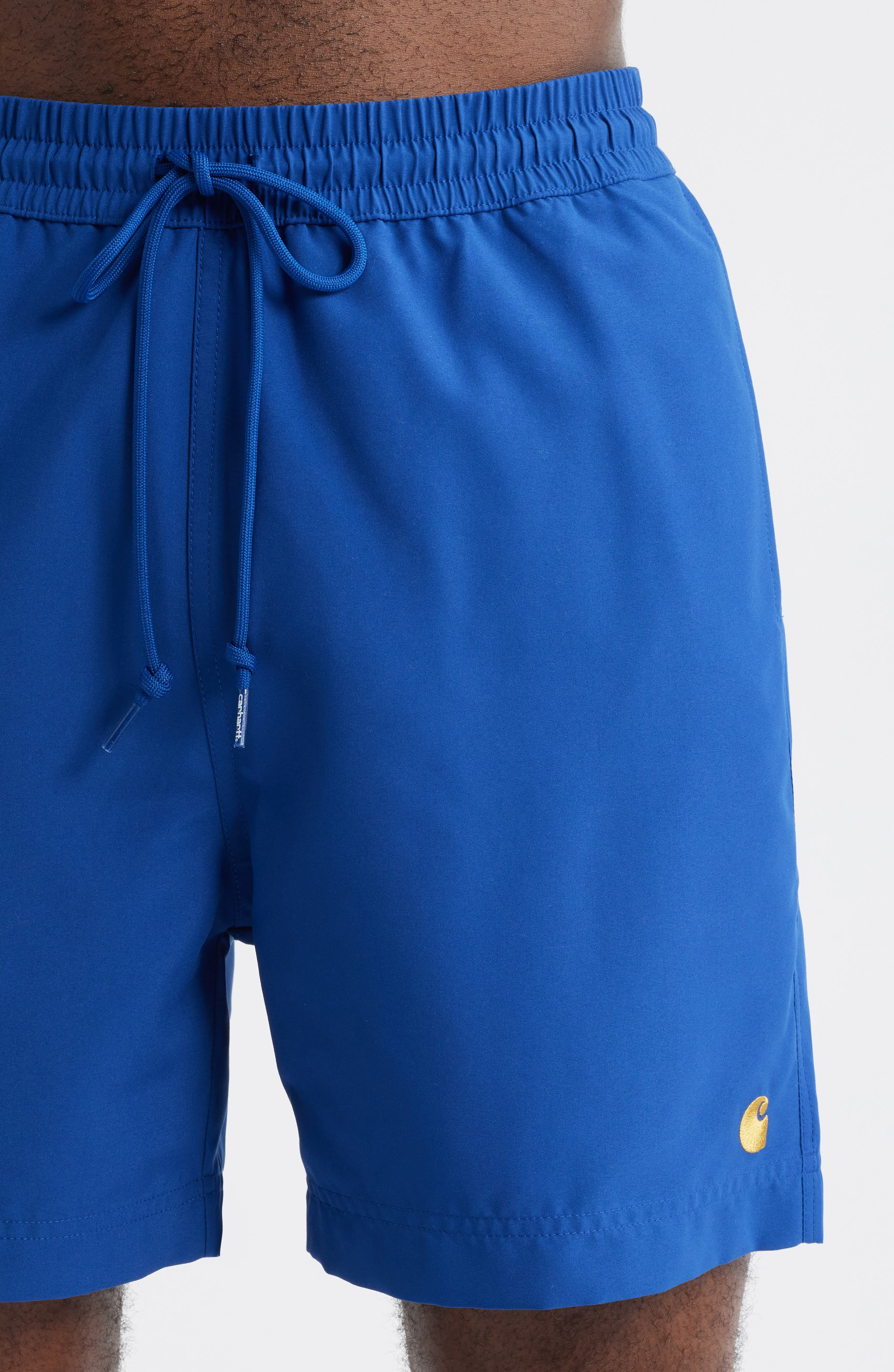 Carhartt Work In Progress Chase Swim Trunks in Wolfsbane /Gold at Nordstrom - 4