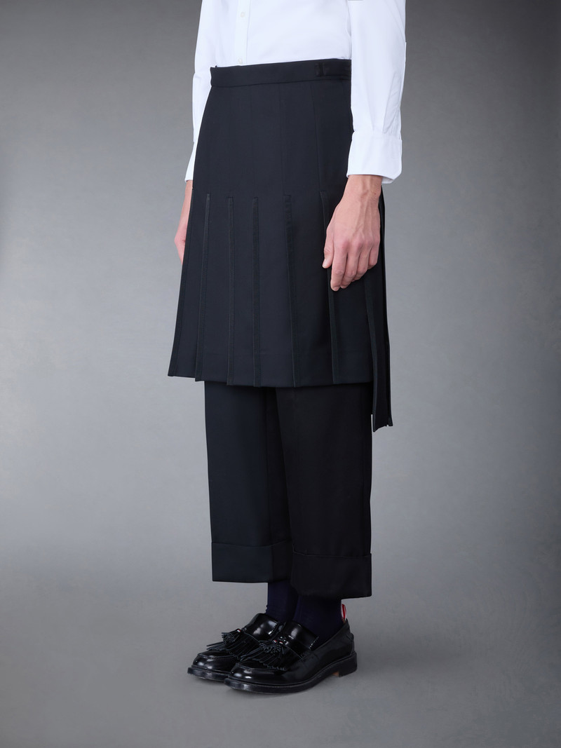 Thom Browne Super 120's Collage Pleated Trouser Skirt outlook