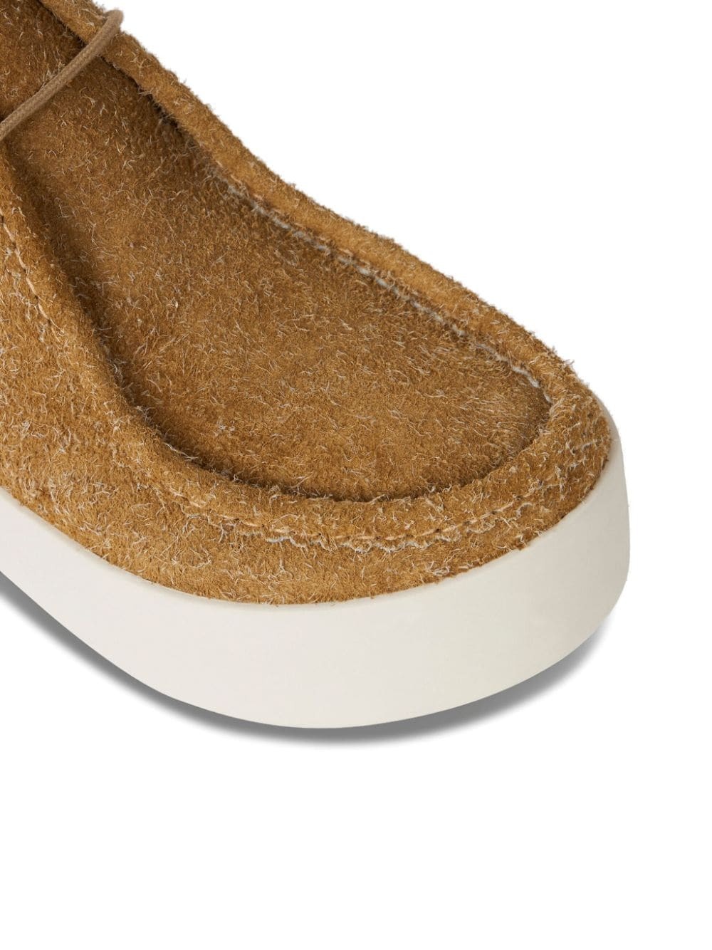 lace-up suede platform shoes - 4