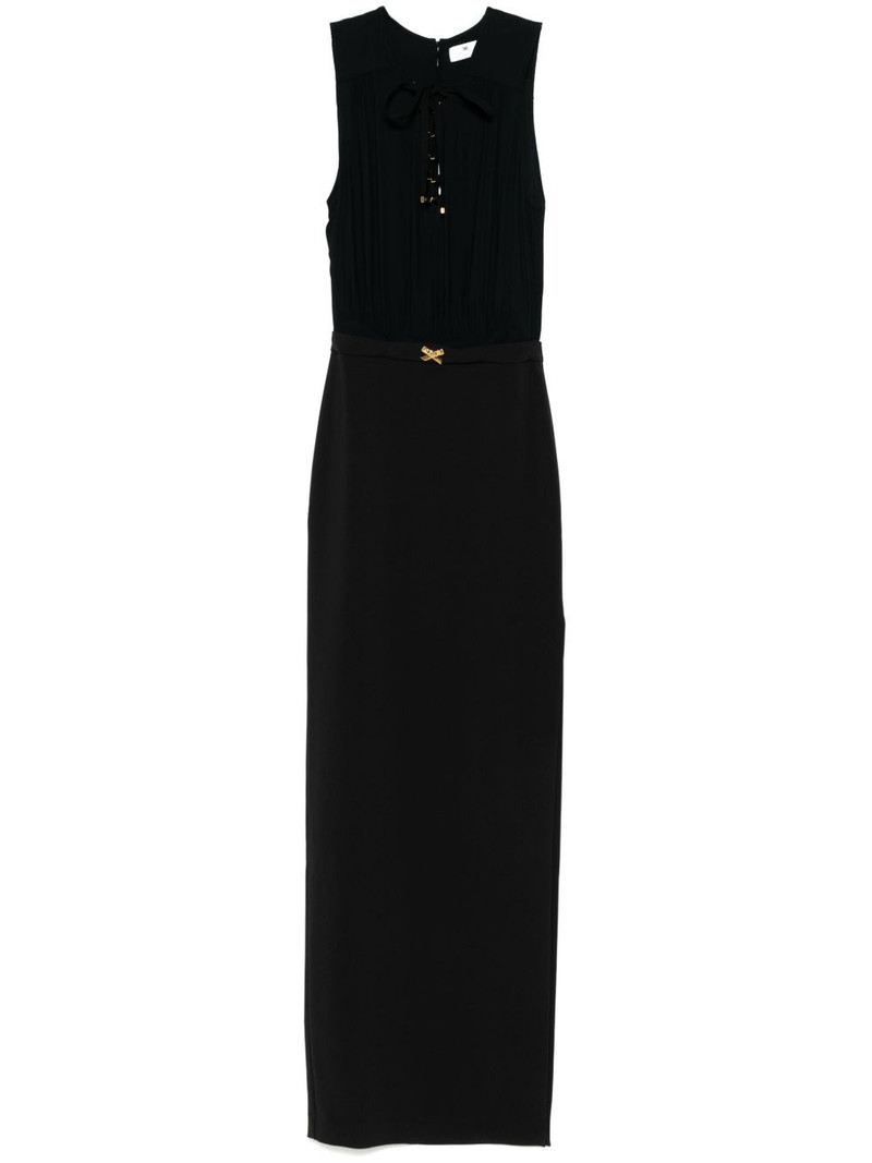 lace-up crepe maxi dress 1