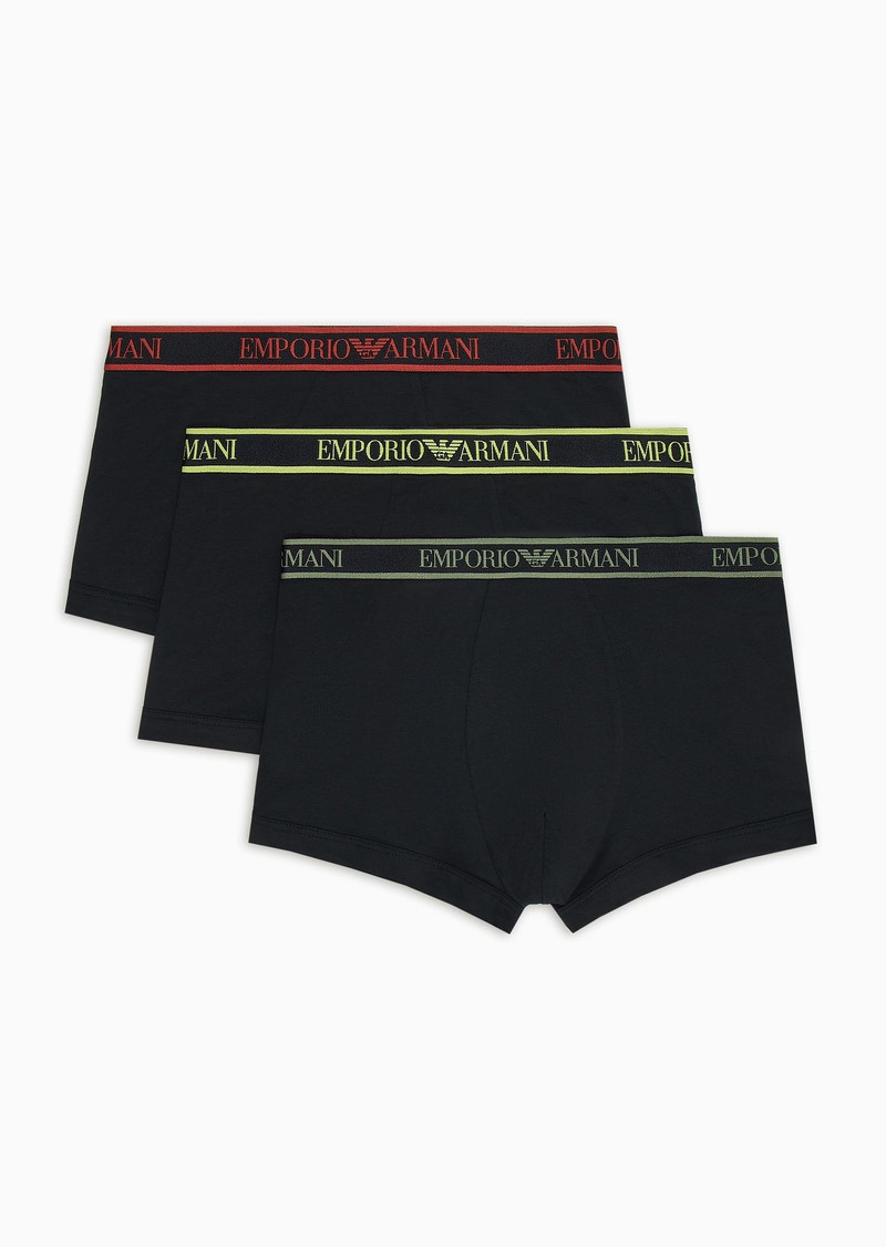 Three-pack of boxer briefs with core logo waistband 1