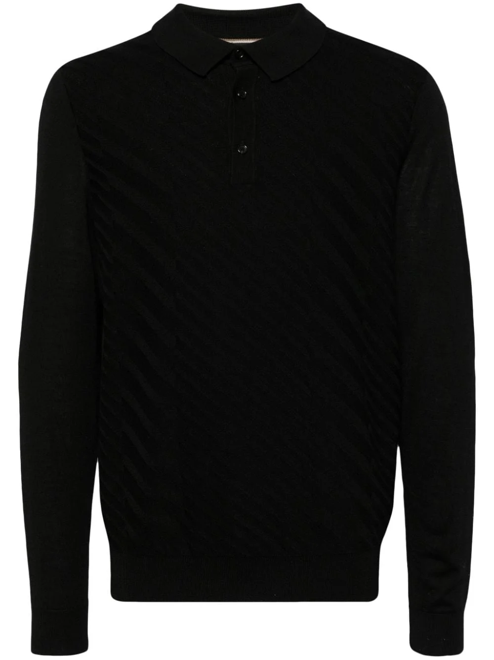 collarless virgin wool-blend top - 1