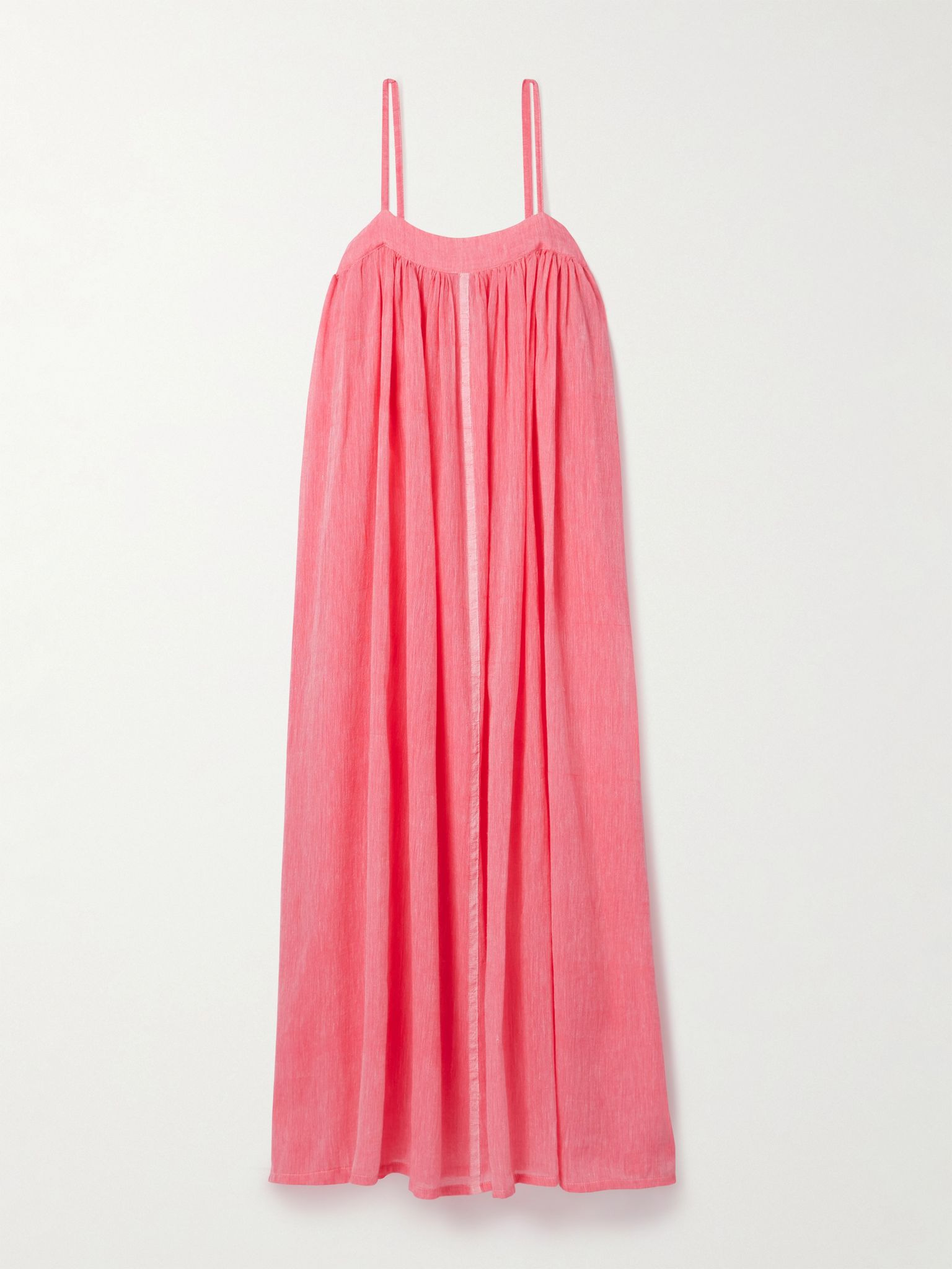 Eda cotton-voile maxi dress Bubblegum - 1