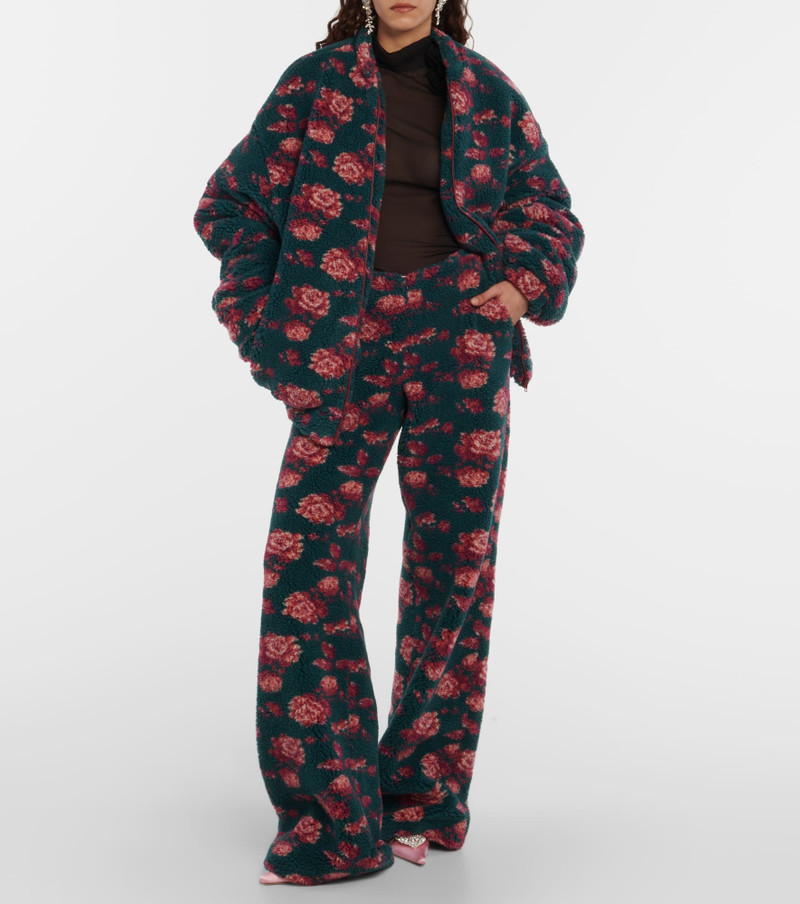 MAGDA BUTRYM High-rise floral teddy straight pants outlook