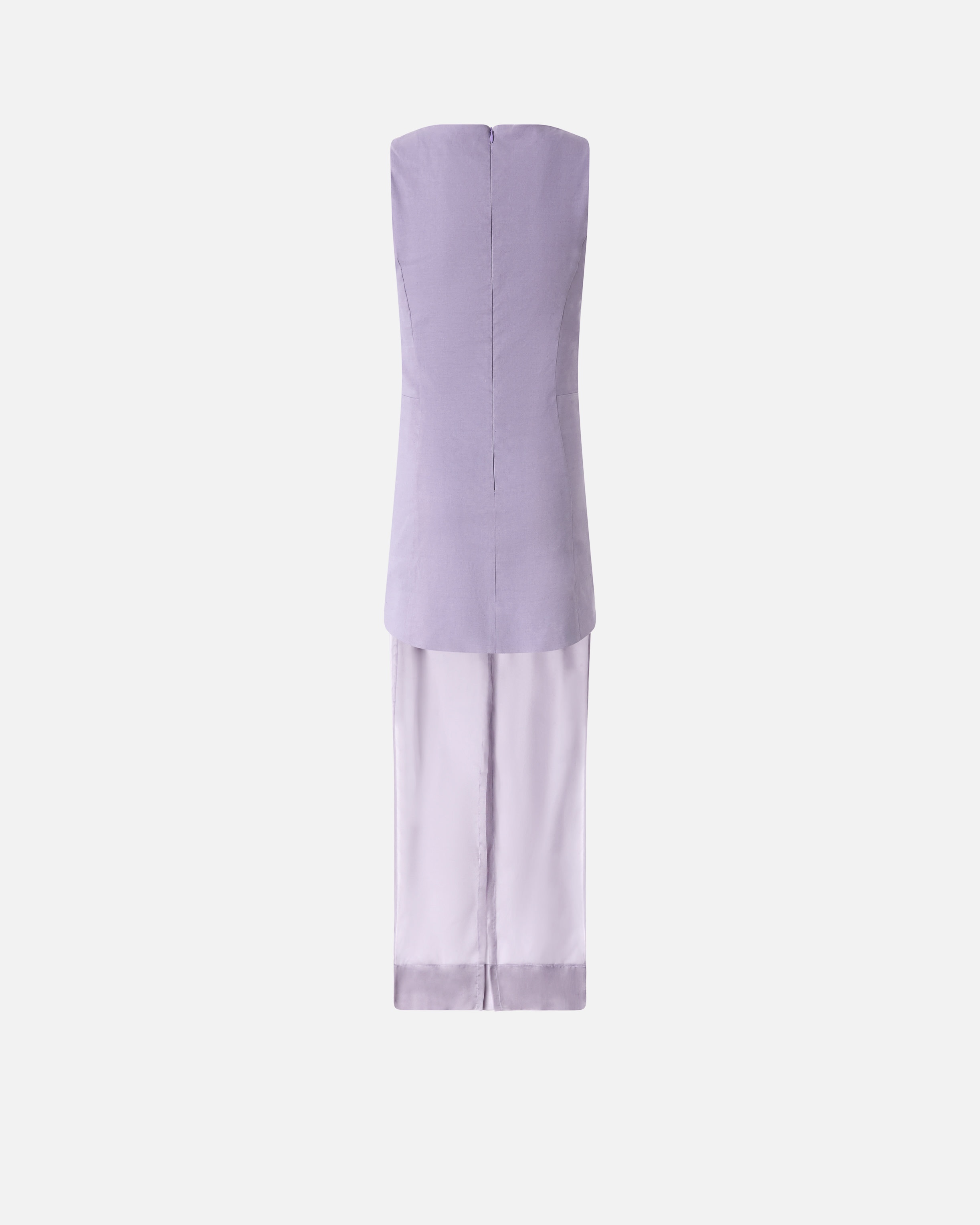 LONG FORMAL DRESS IN LINEN AND ORGANZA - 6