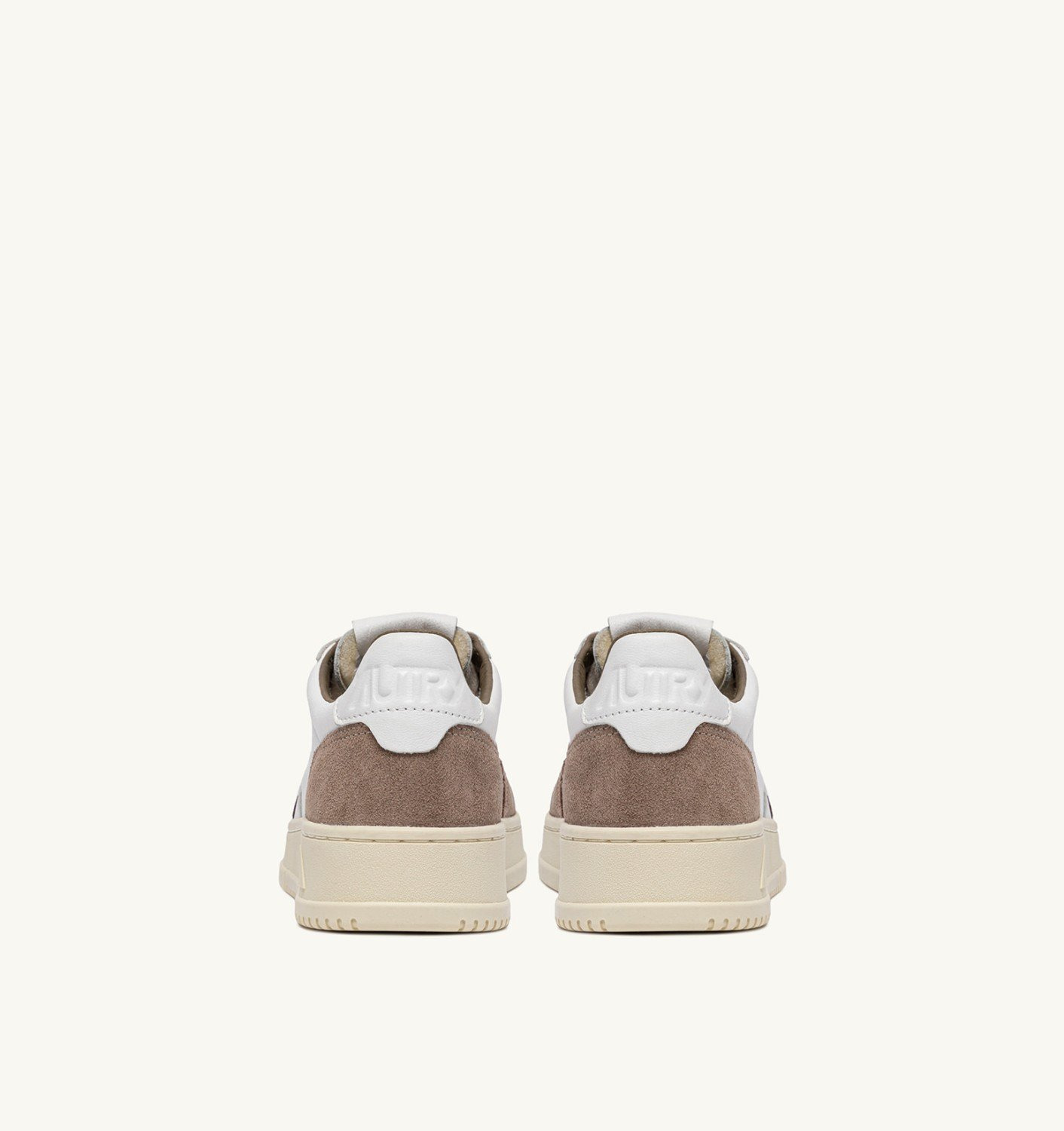 MEDALIST LOW SNEAKERS IN WHITE LEATHER AND TOBACCO SUEDE - 3