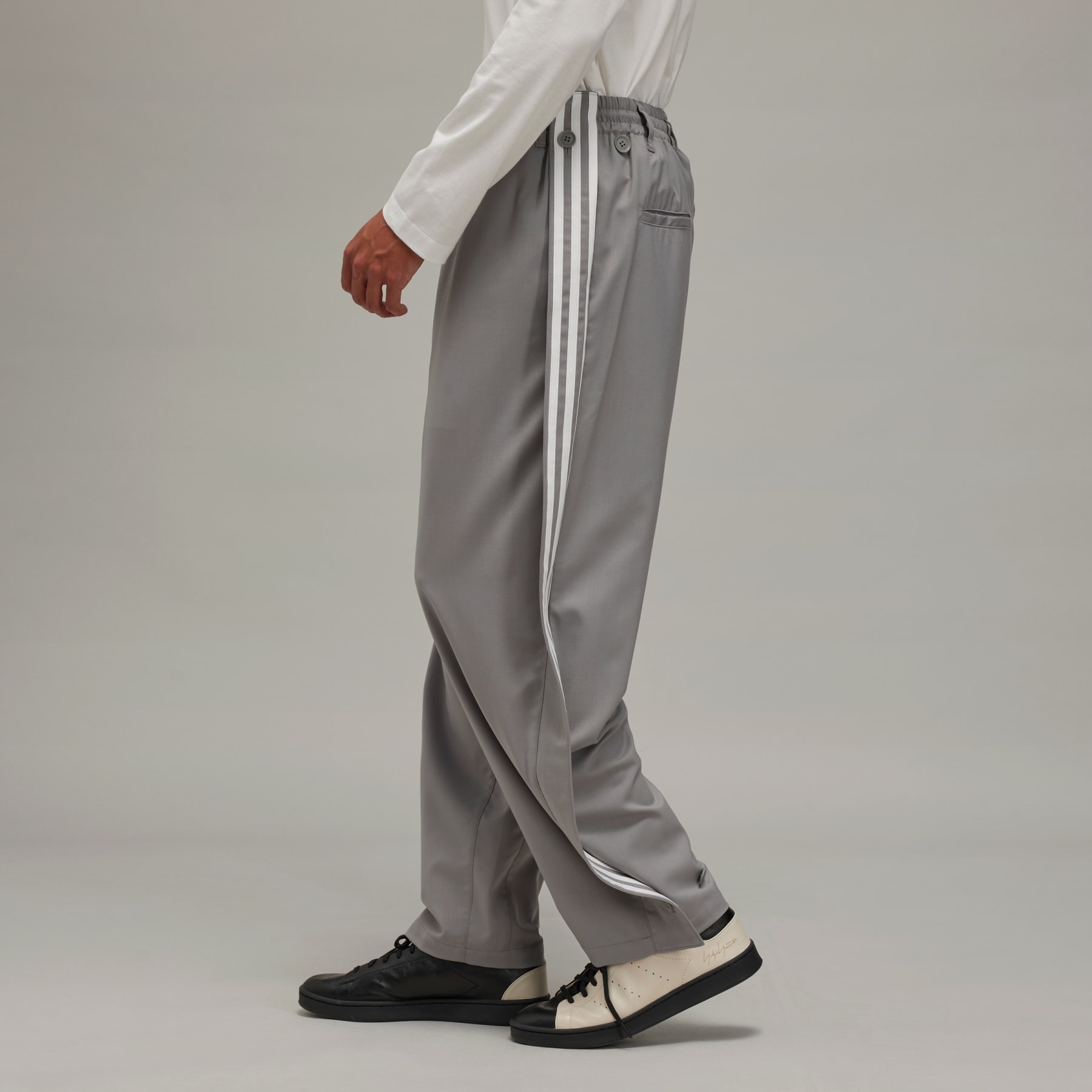 Y-3 Refined Wool Track Pants - 3-Stripes - 4