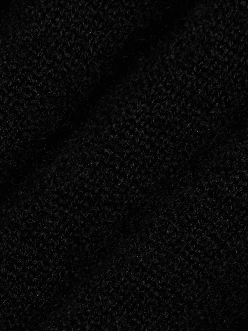 Women's Mock Turtleneck Cashmere Jersey Tank - Black 7