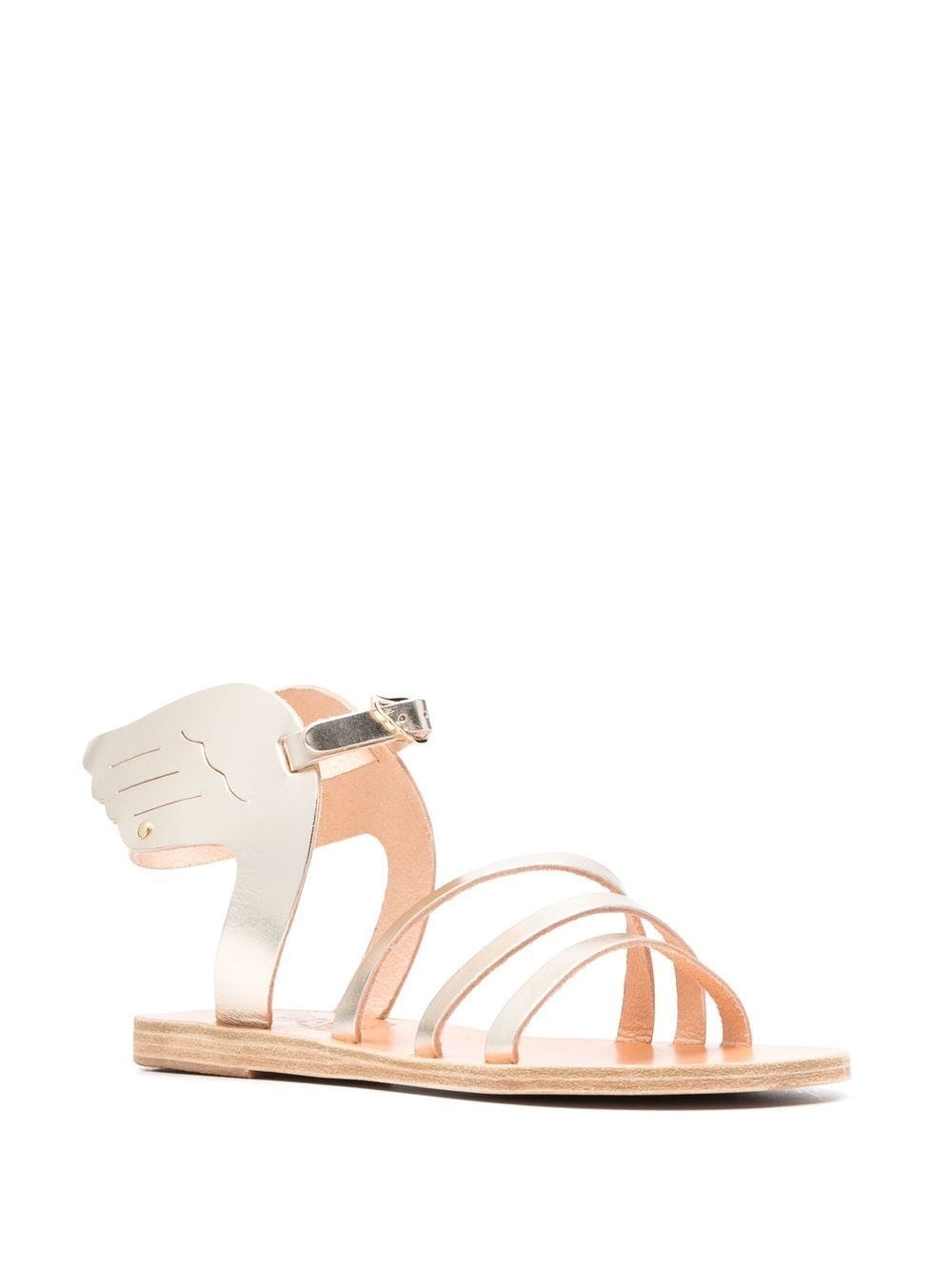 triple-strap leather sandals - 2