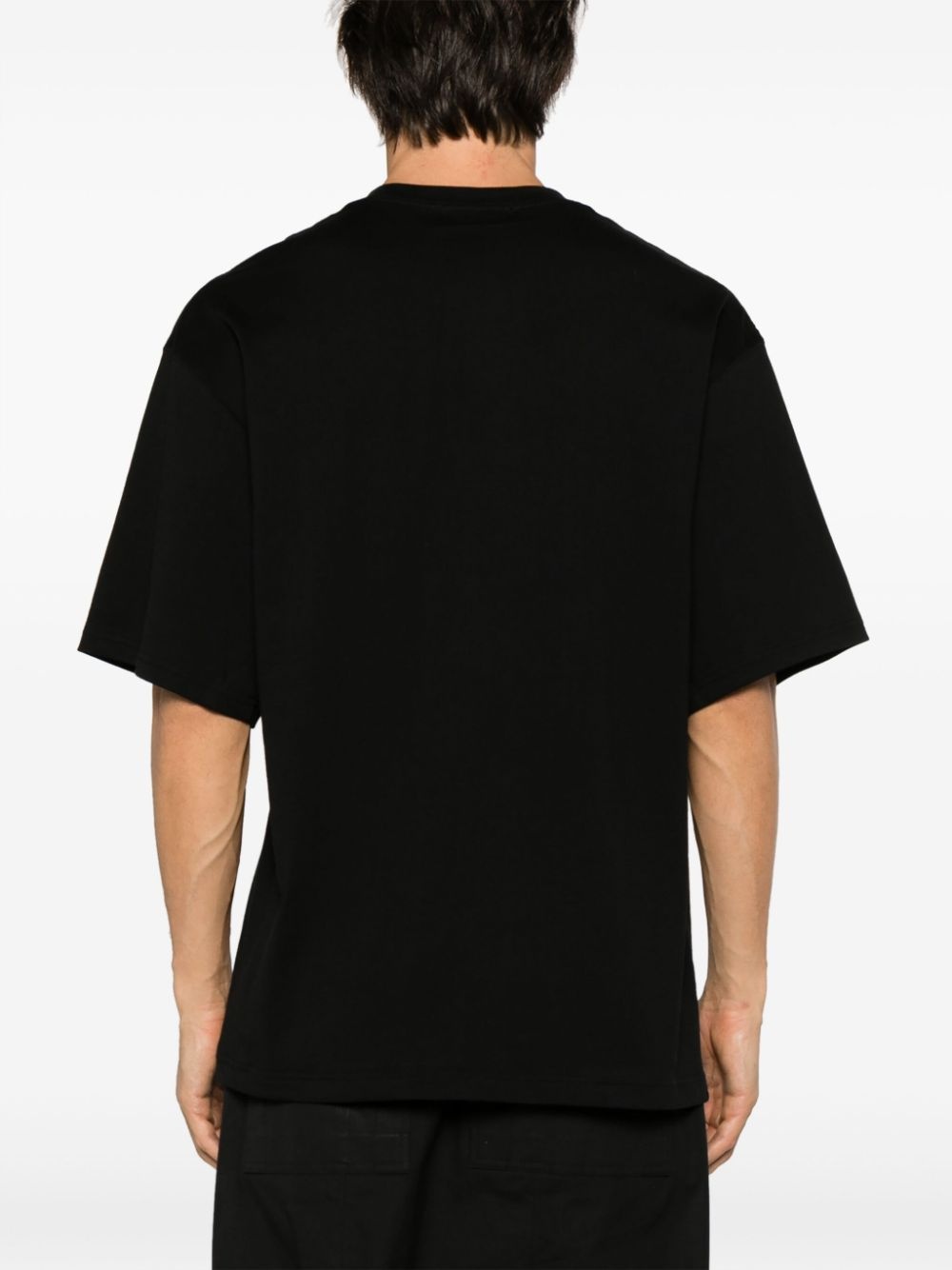 logo-embroidered cotton T-shirt - 4