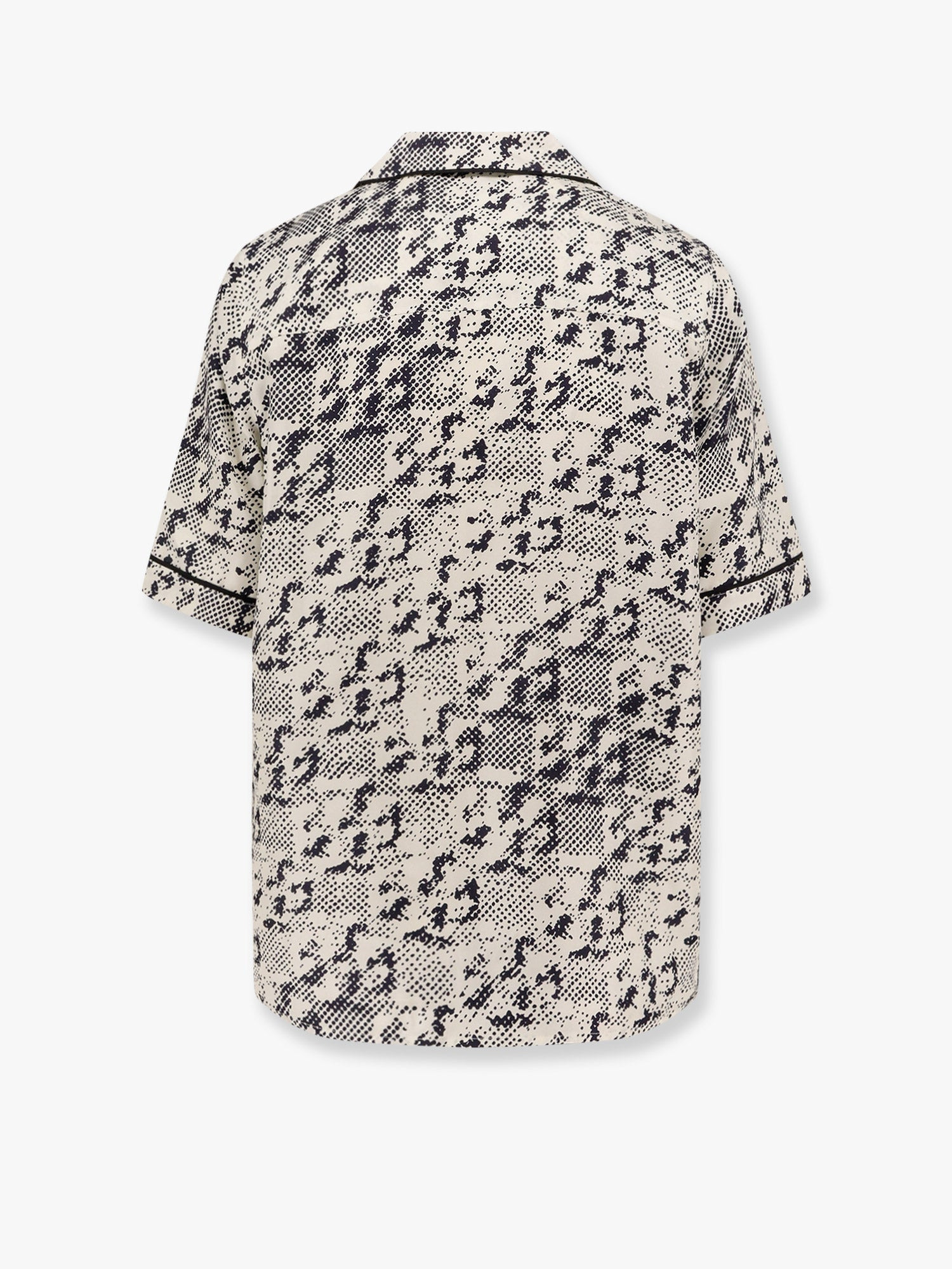 TORY BURCH - Tory Burch Silk Shirt With Pixelated Logo Print - 2