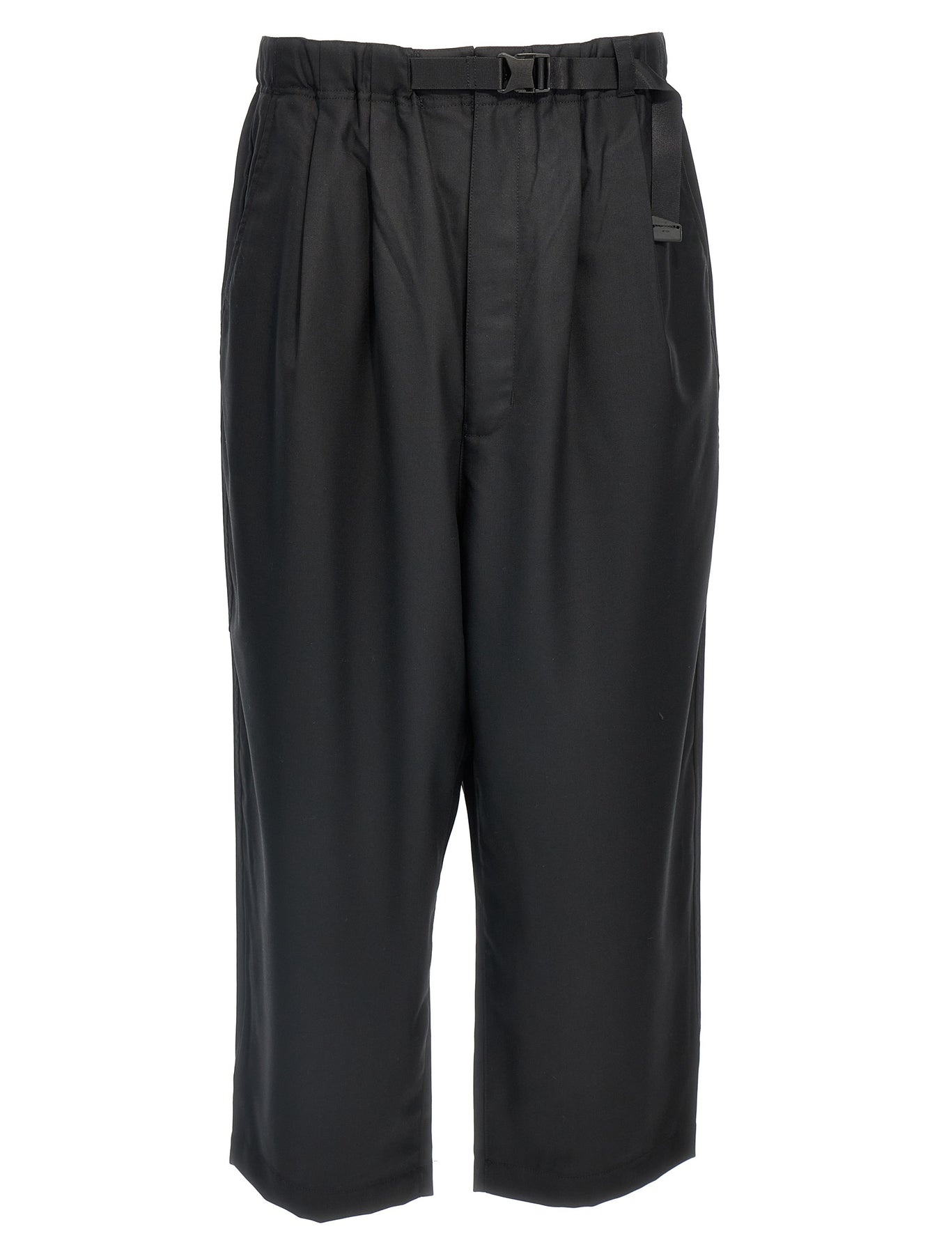 Strap Wool Pants Black - 1