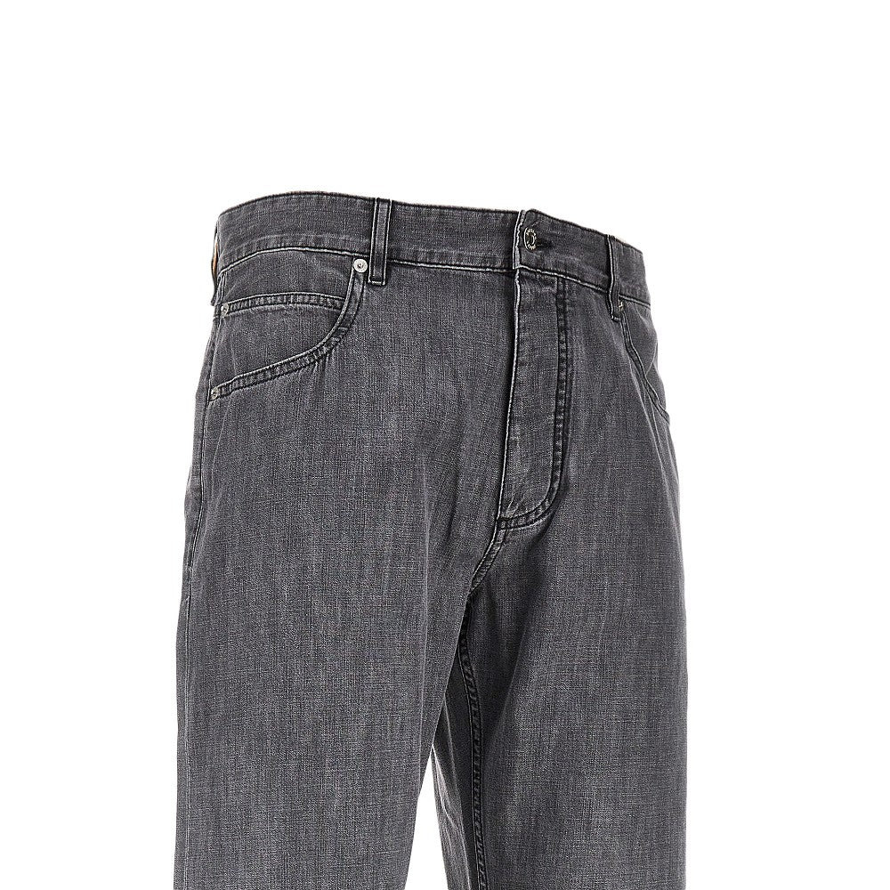 VINTAGE BLACK STRAIGHT LEG JEANS - 2