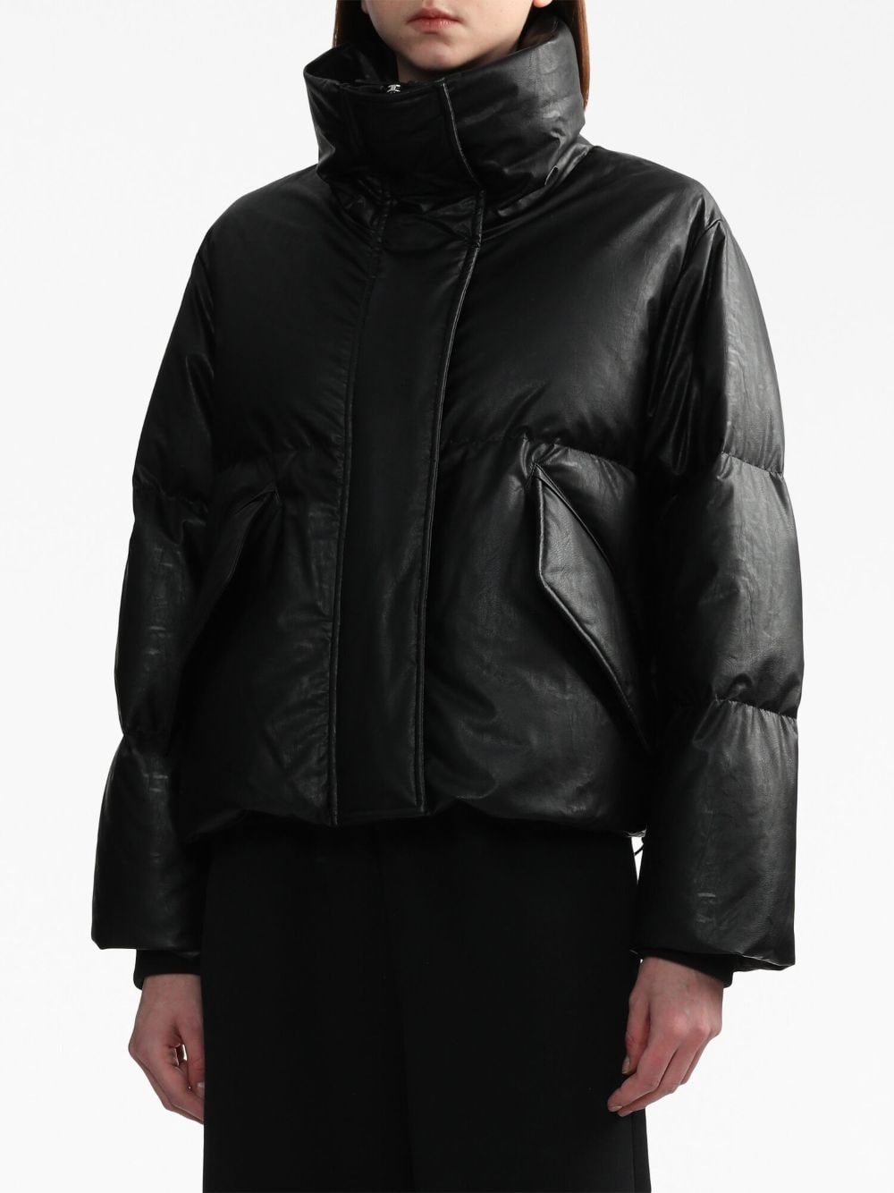 numbers-motif padded jacket - 3