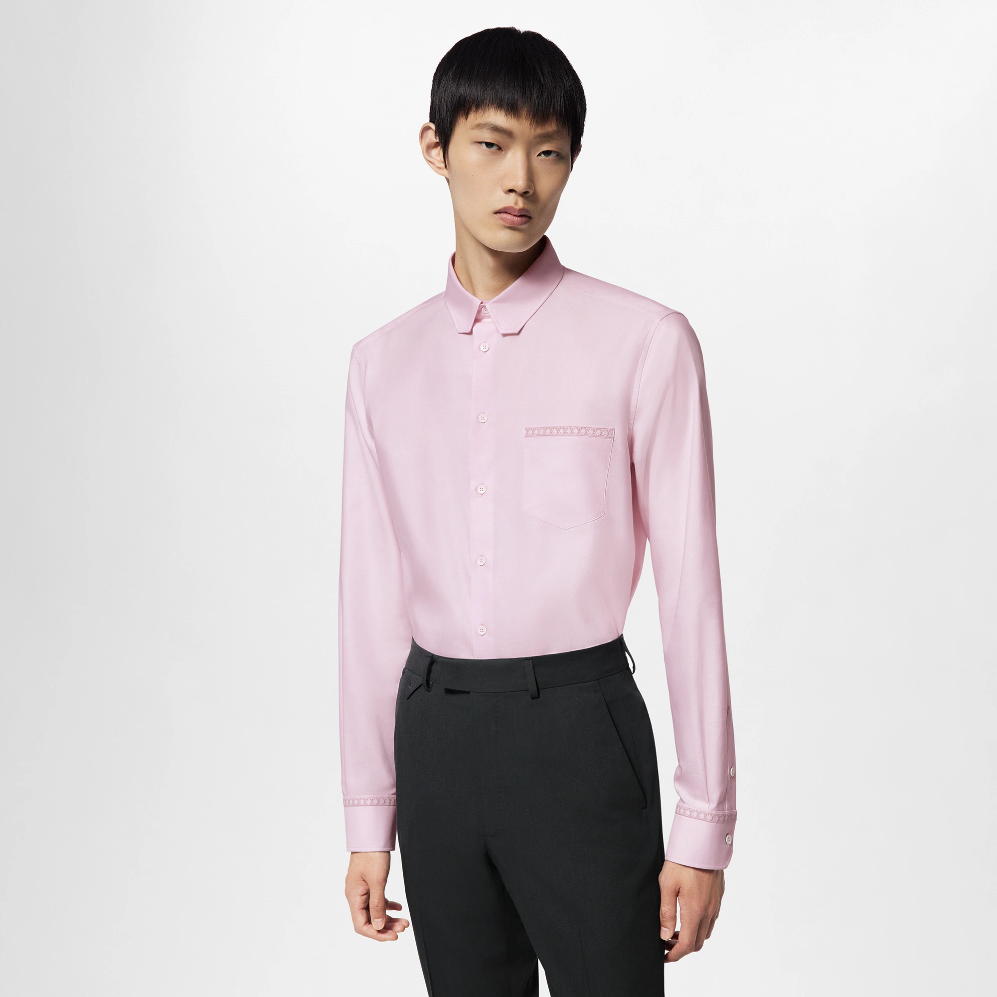 Embroidered Long-Sleeved Cotton Shirt - 3