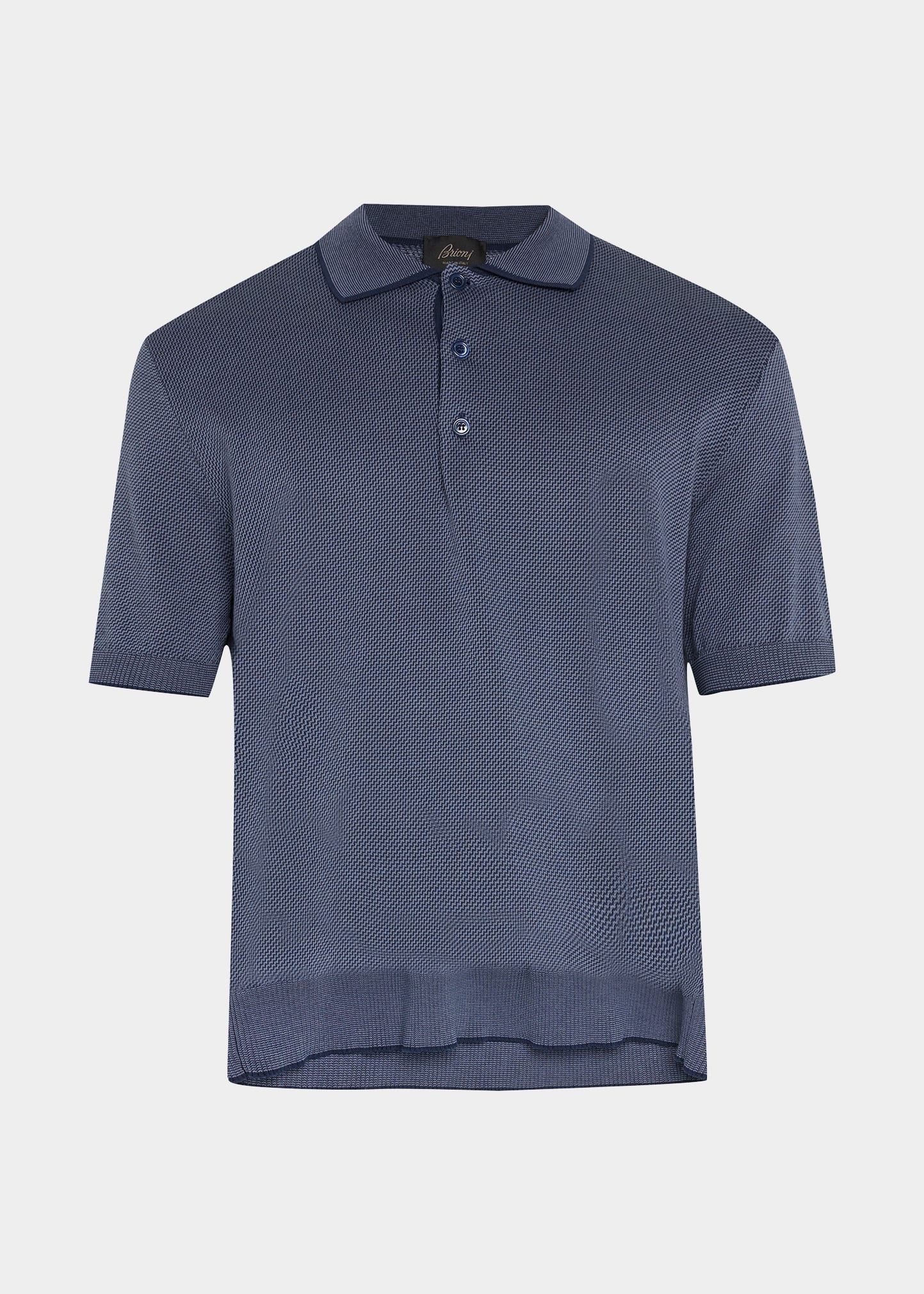 Men's Diagonal Jacquard Polo Shirt - 1