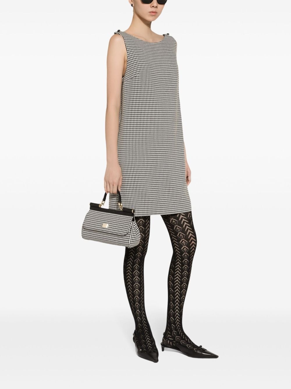 houndstooth-pattern dress - 2