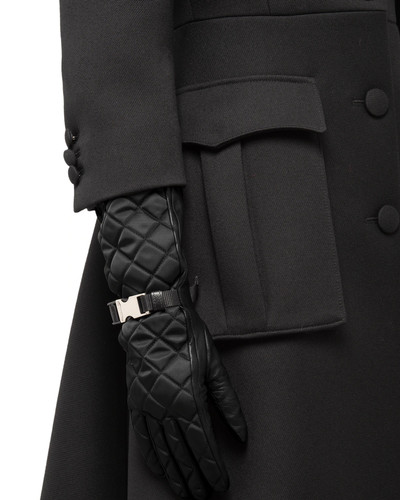 Prada Nylon and nappa leather gloves outlook