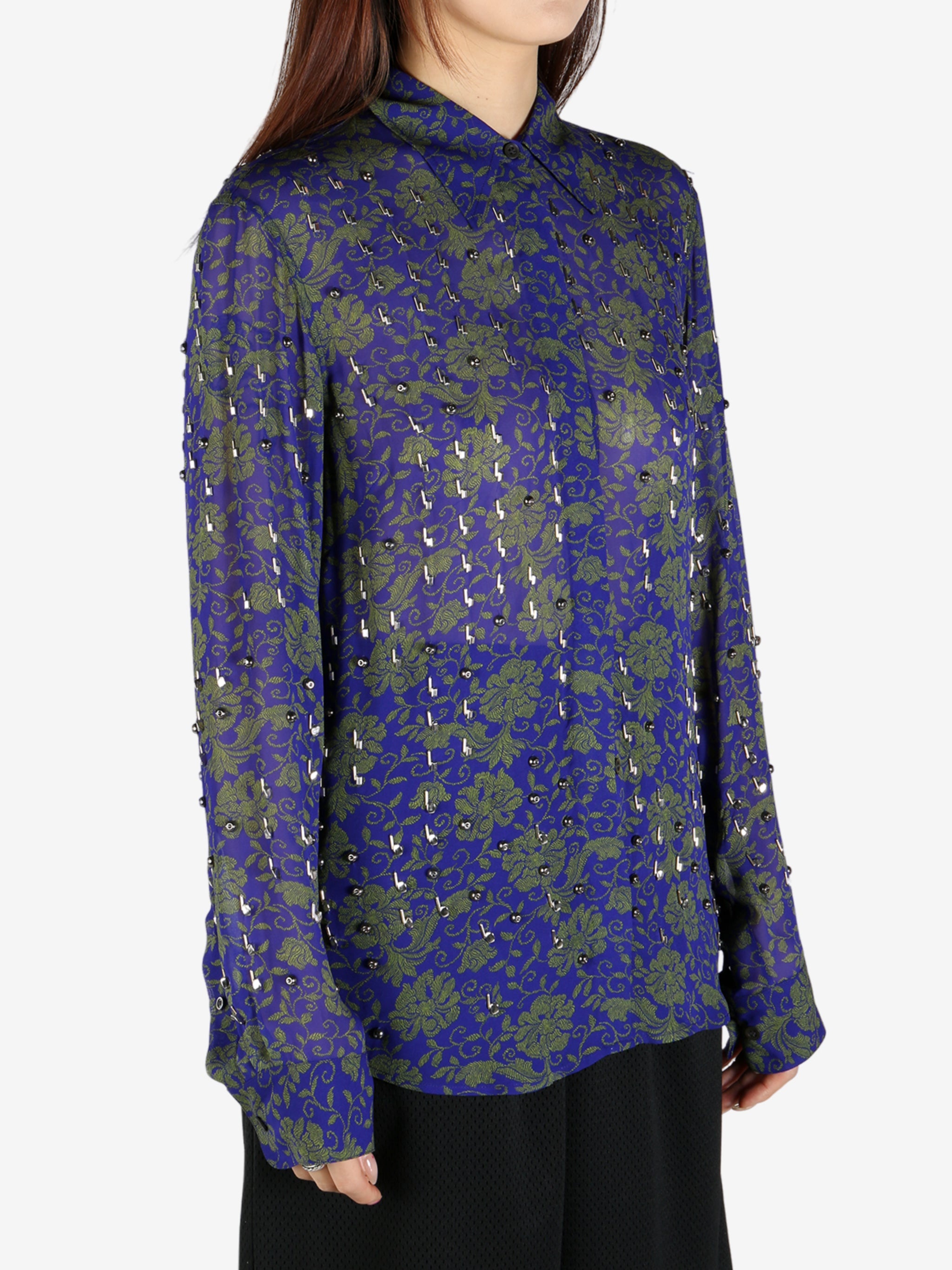 DRIES VAN NOTEN - Women Sheer Appliqué Blouse - 2