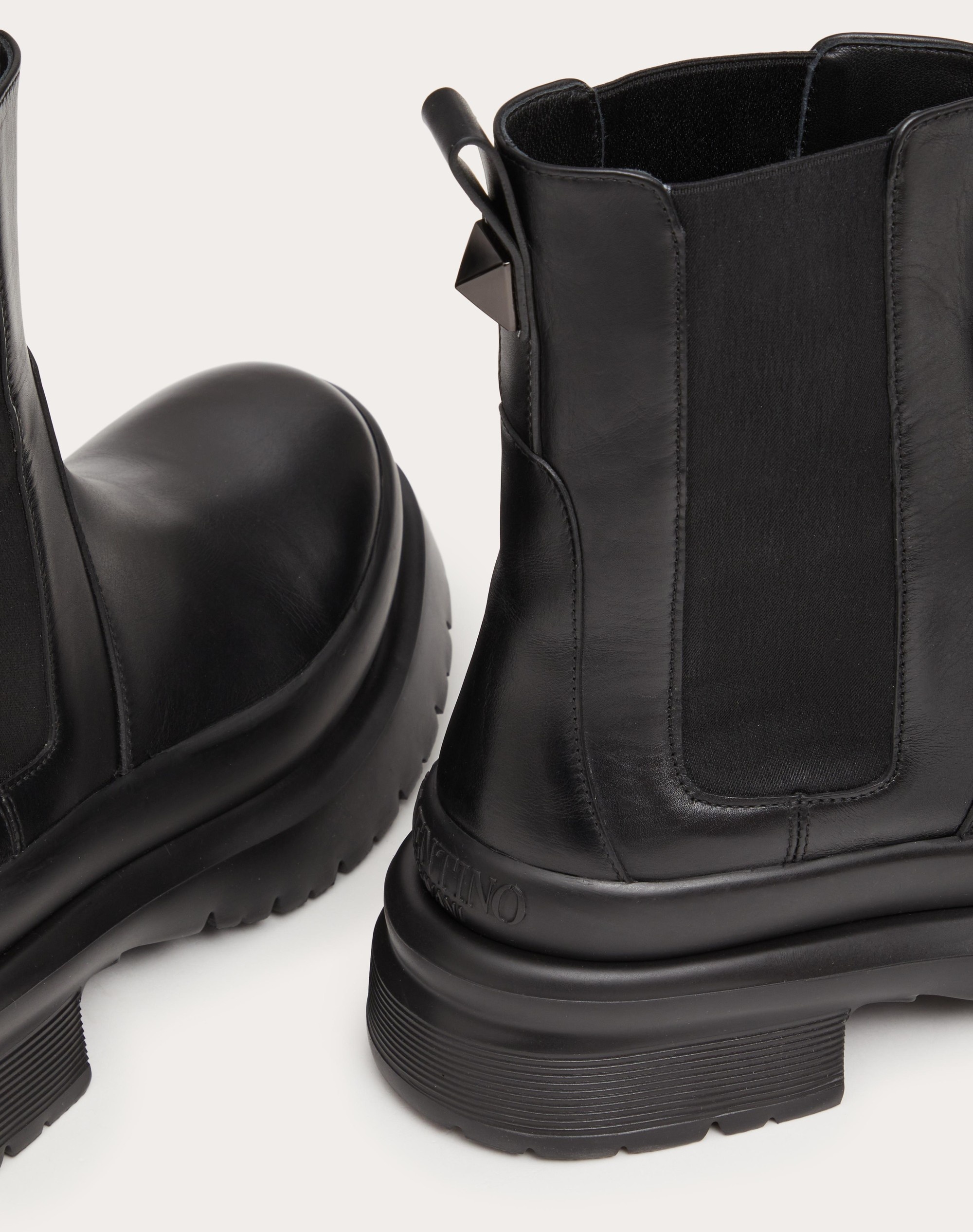 ROMAN STUD CALFSKIN ANKLE BOOT - 5