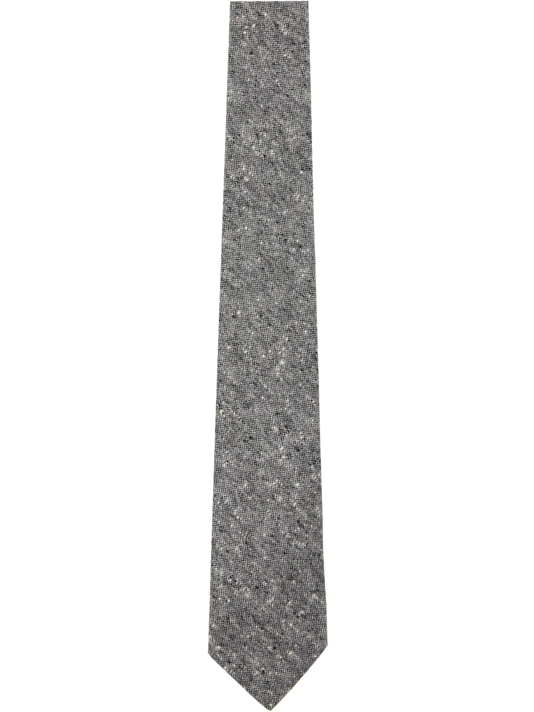 Gray Wool Donegal Tie - 1